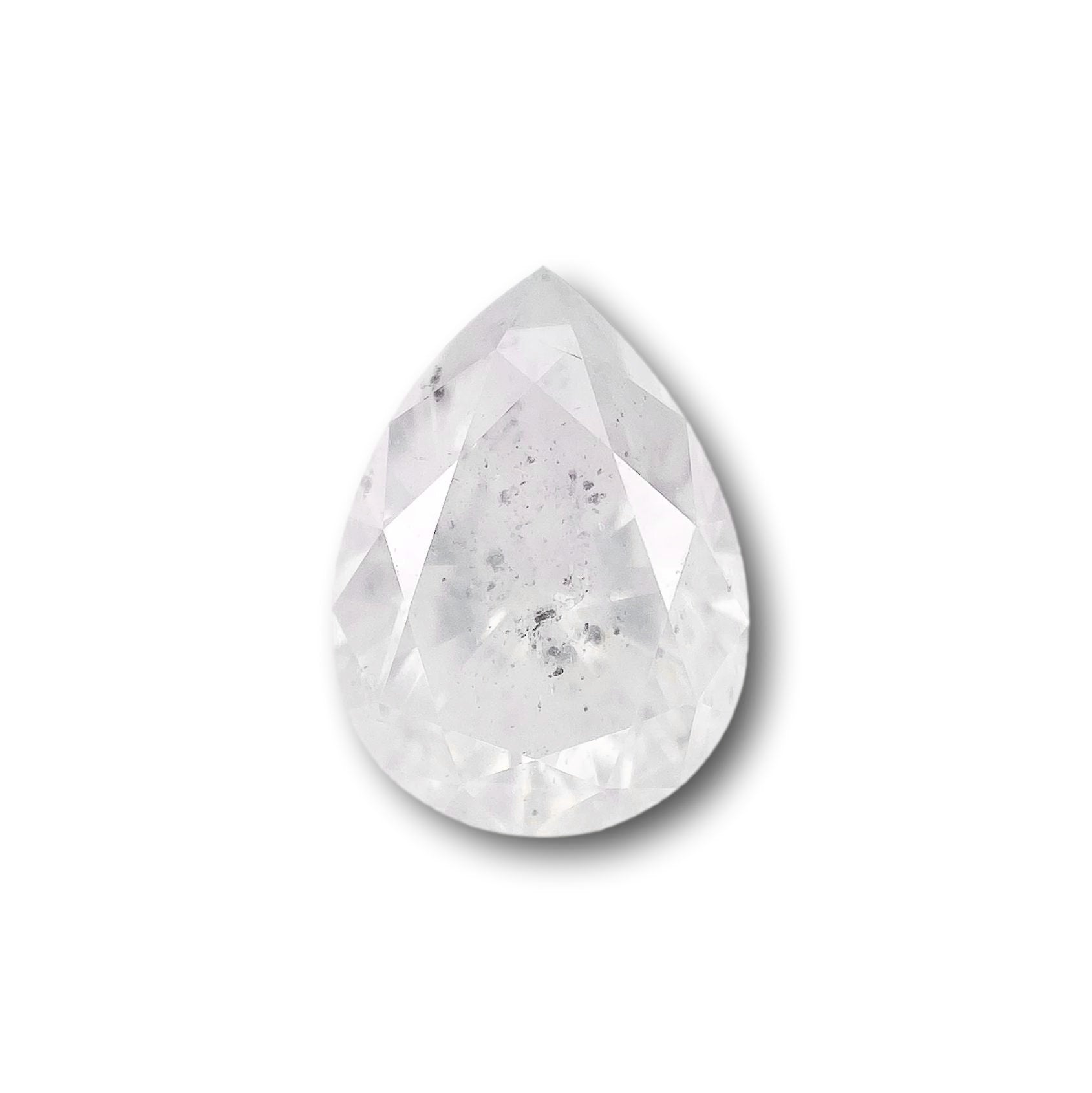 1.56ct | Salt & Pepper Pear Shape Brilliant Cut Diamond - Modern Rustic Diamond