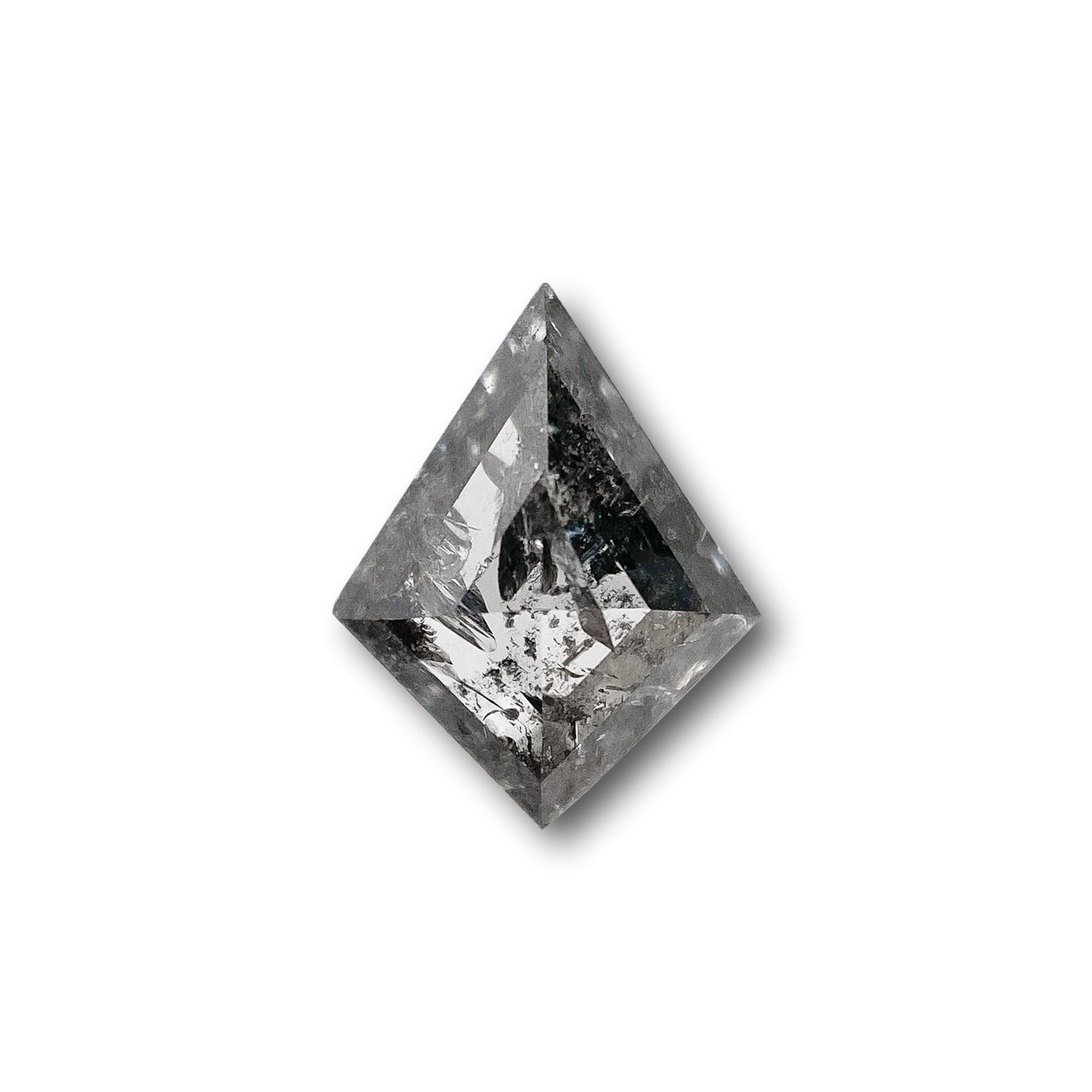 0.52ct | Salt & Pepper Kite Shape Step Cut Diamond - Modern Rustic Diamond