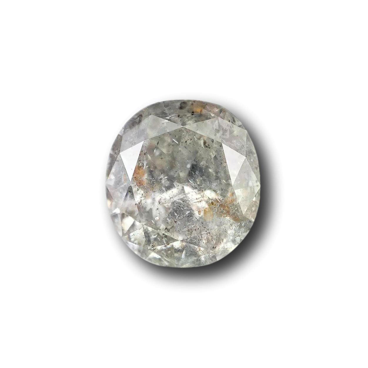 2.09ct | Salt & Pepper Oval Shape Brilliant Cut Diamond - Modern Rustic Diamond