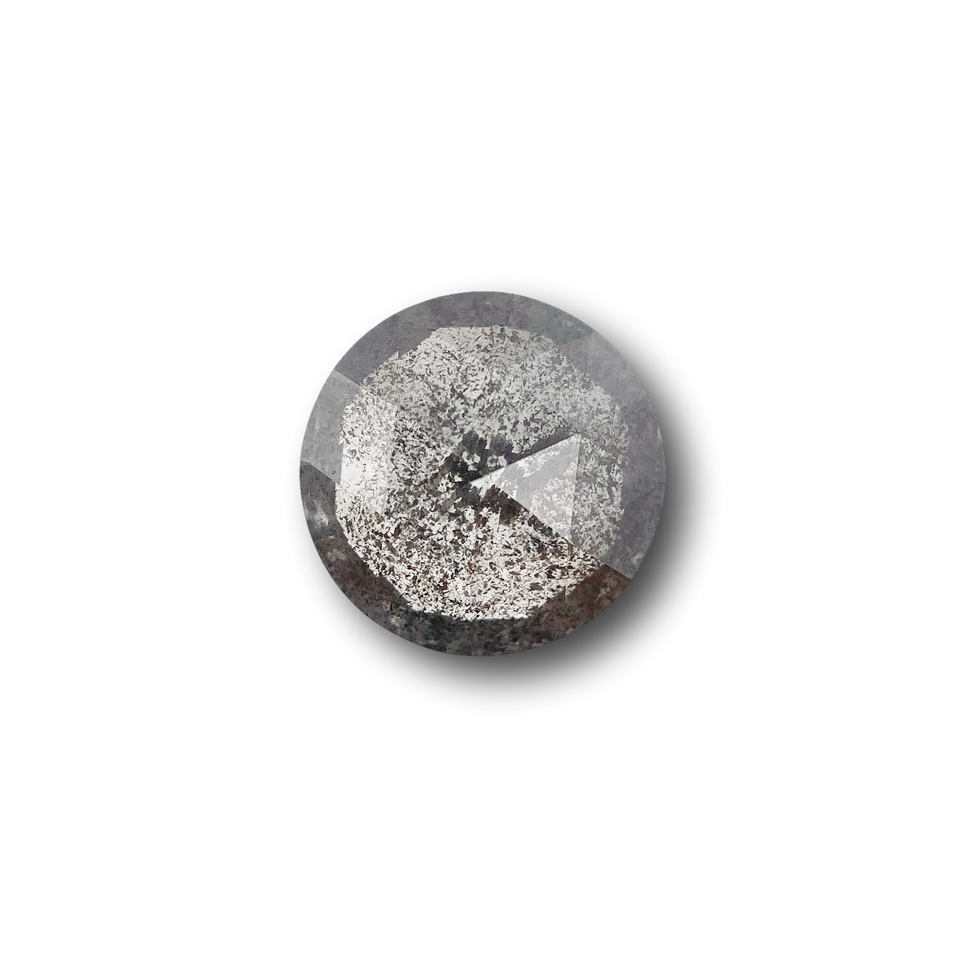 1.87ct | Salt & Pepper Round Shape Rose Cut Diamond - Modern Rustic Diamond