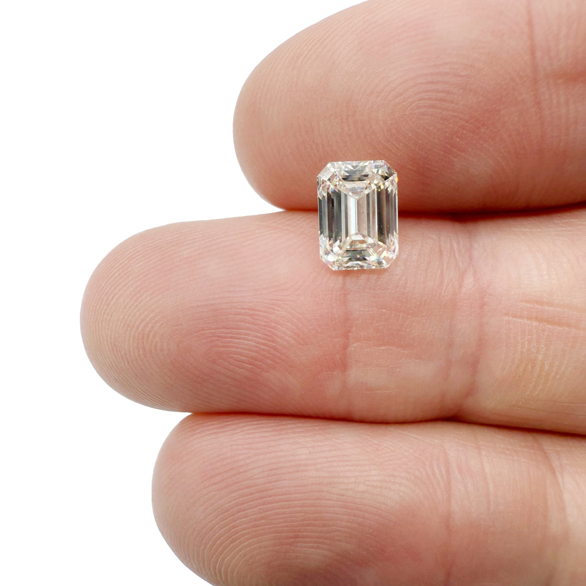 1.70ct | K/VVS2 Emerald Shape Brilliant Cut Diamond (GIA) - Modern Rustic Diamond