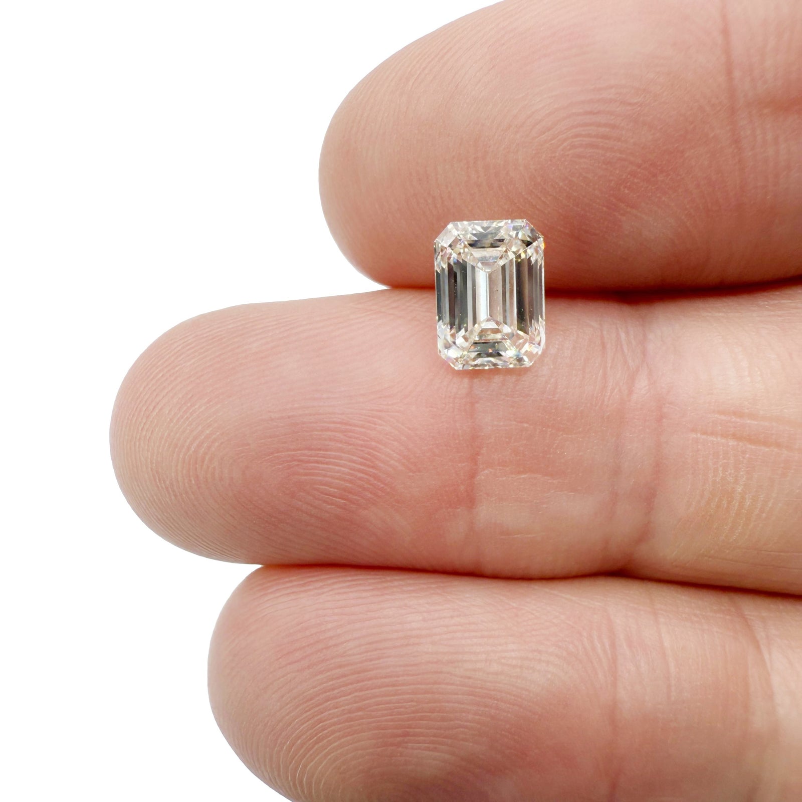 1.70ct | K/VVS2 Emerald Shape Brilliant Cut Diamond (GIA) - Modern Rustic Diamond