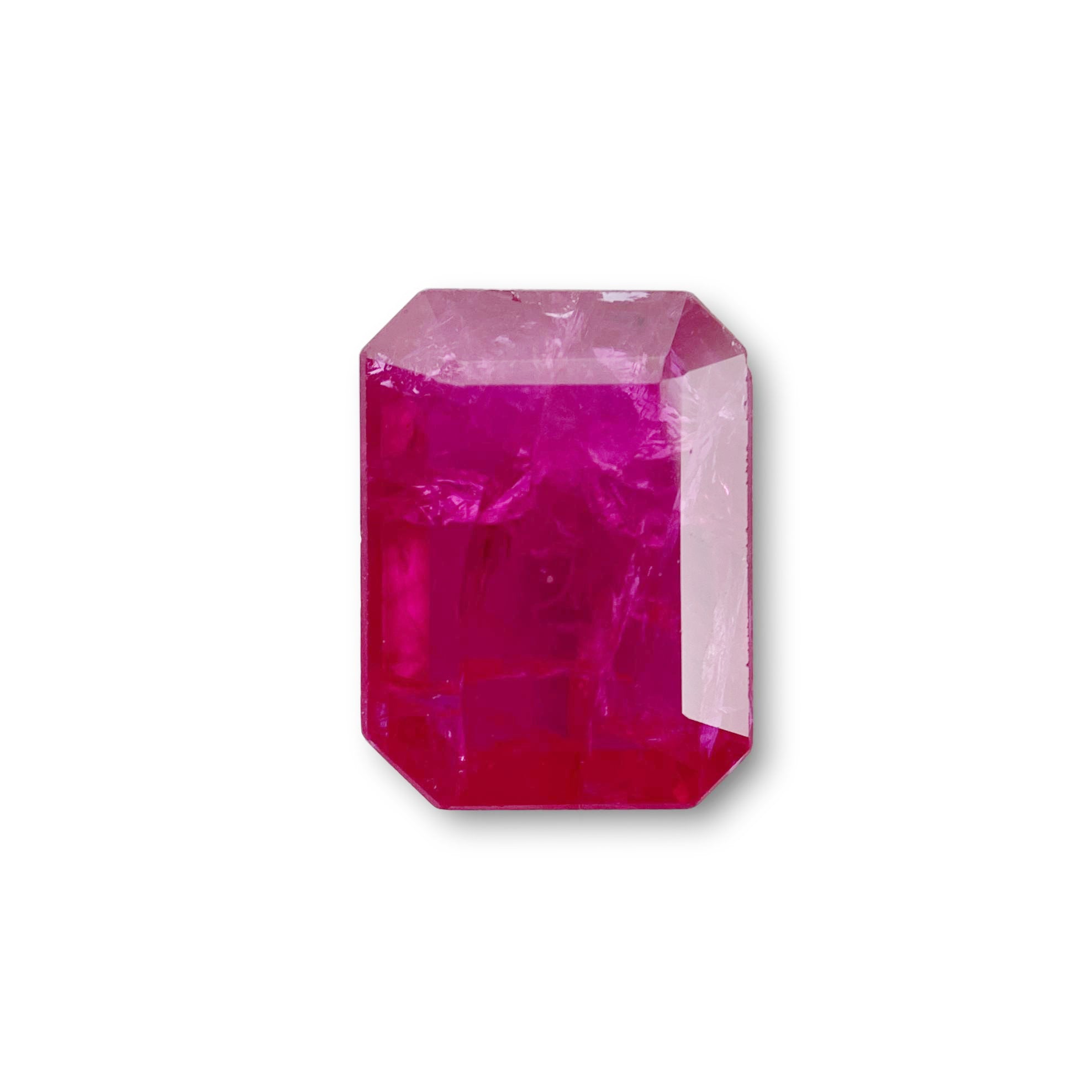 2.47ct | Red/ Emerald Shape Step Cut Diamond - Modern Rustic Diamond