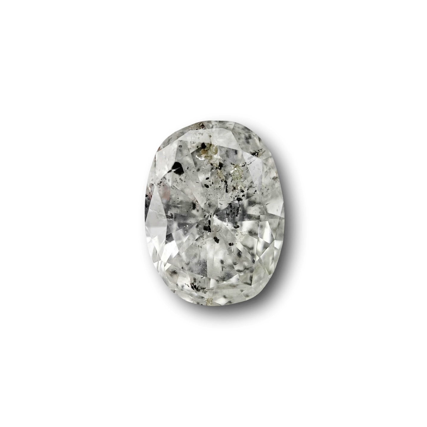 1.10ct | Salt & Pepper Oval Shape Brilliant Cut Diamond - Modern Rustic Diamond
