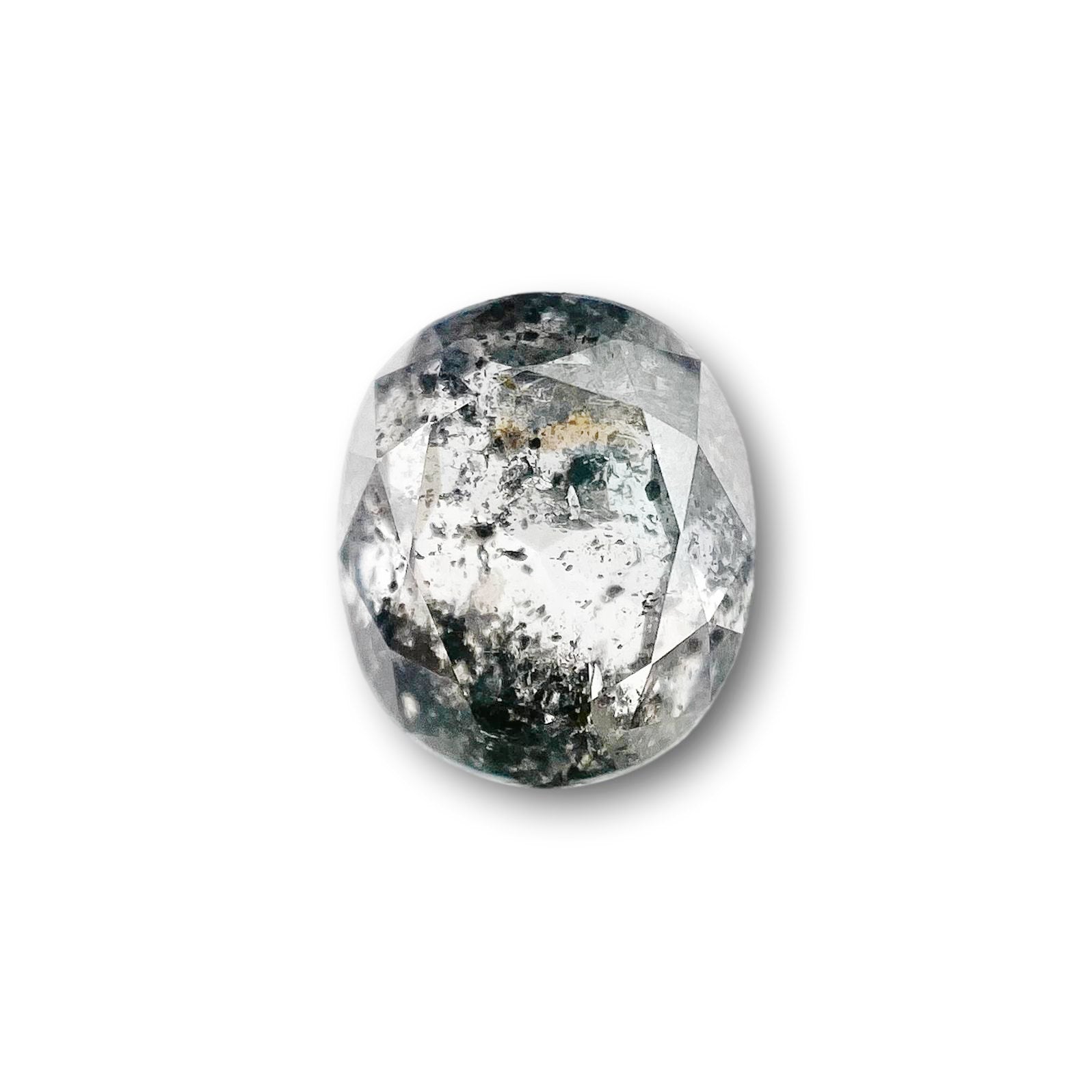 1.42ct | Salt & Pepper Oval Shape Brilliant Cut Diamond - Modern Rustic Diamond