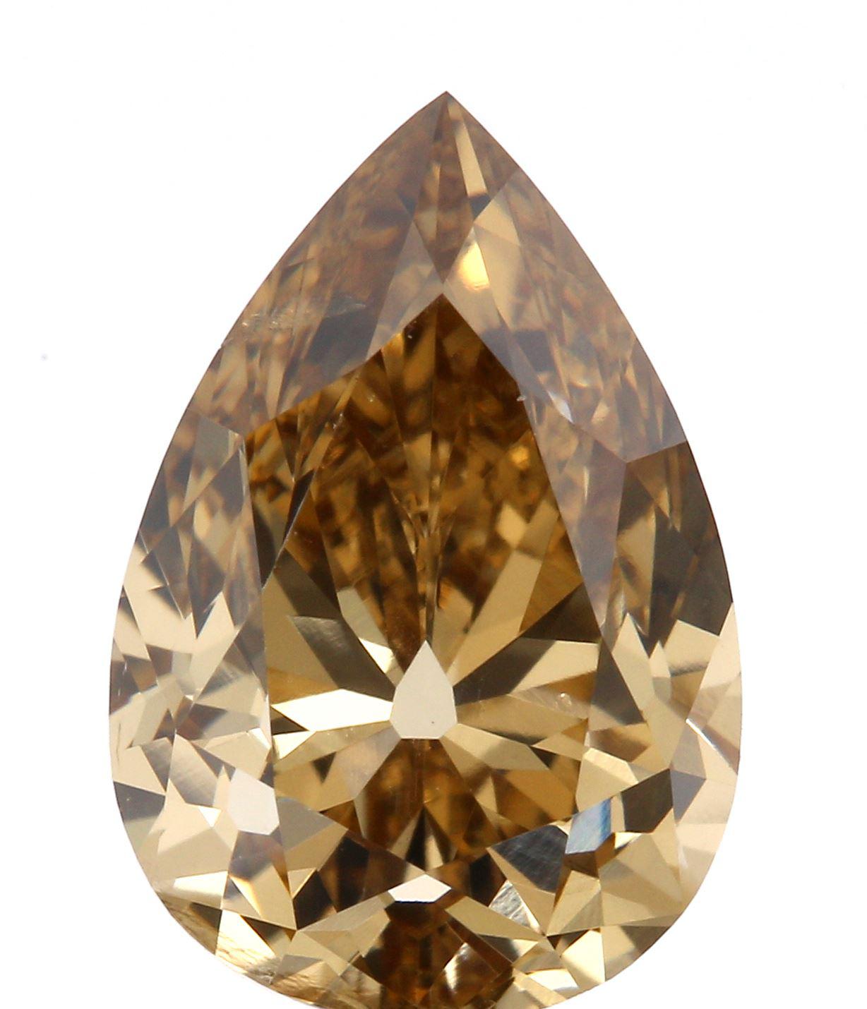 1.54ct | Champagne VS Pear Shape Brilliant Cut Diamond-Modern Rustic Diamond