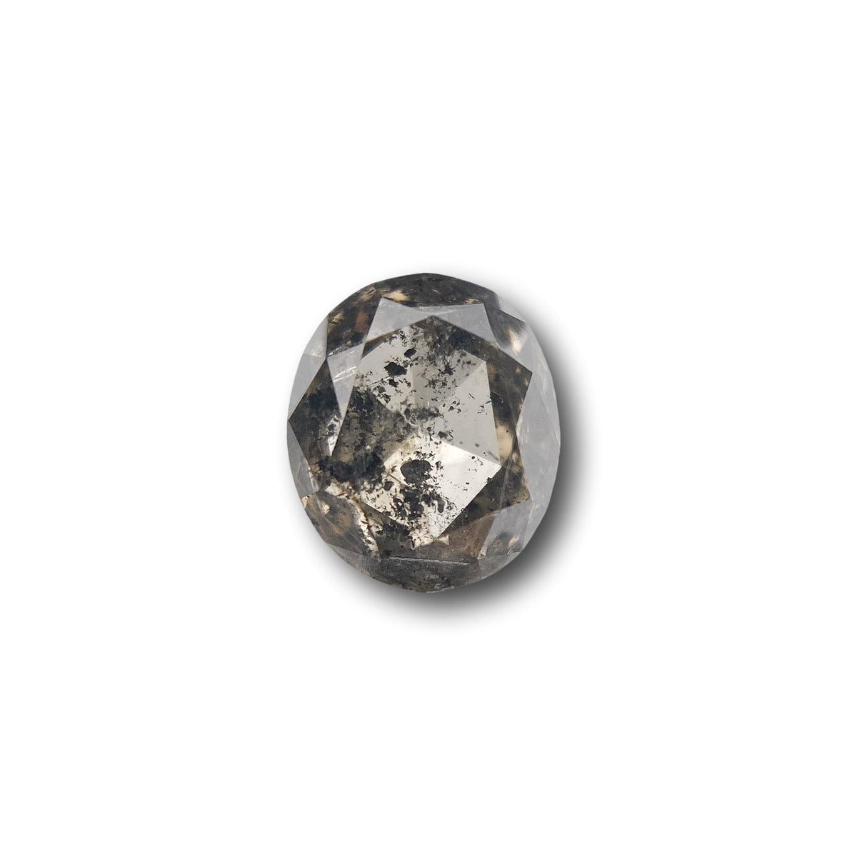 1.13ct | Salt &amp; Pepper Oval Shape Brilliant Cut Diamond - Modern Rustic Diamond