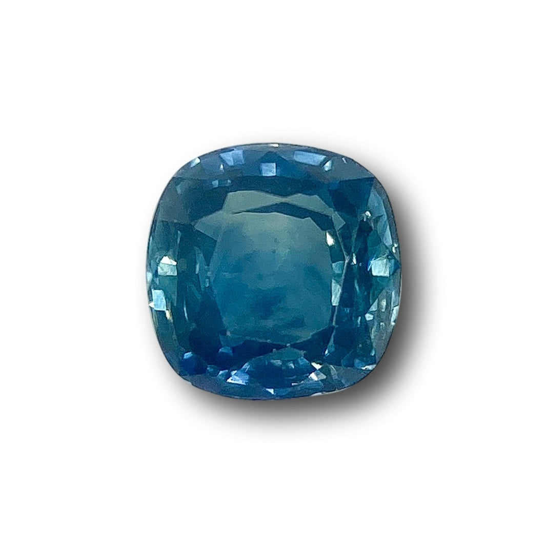 1.55ct | Brilliant Cut Cushion Shape Blue Montana Sapphire-Modern Rustic Diamond
