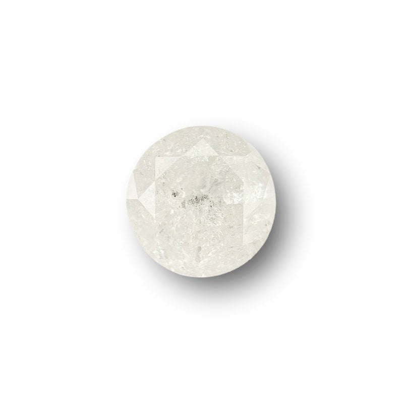 0.93ct | Salt & Pepper Round Shape Brilliant Cut Diamond - Modern Rustic Diamond
