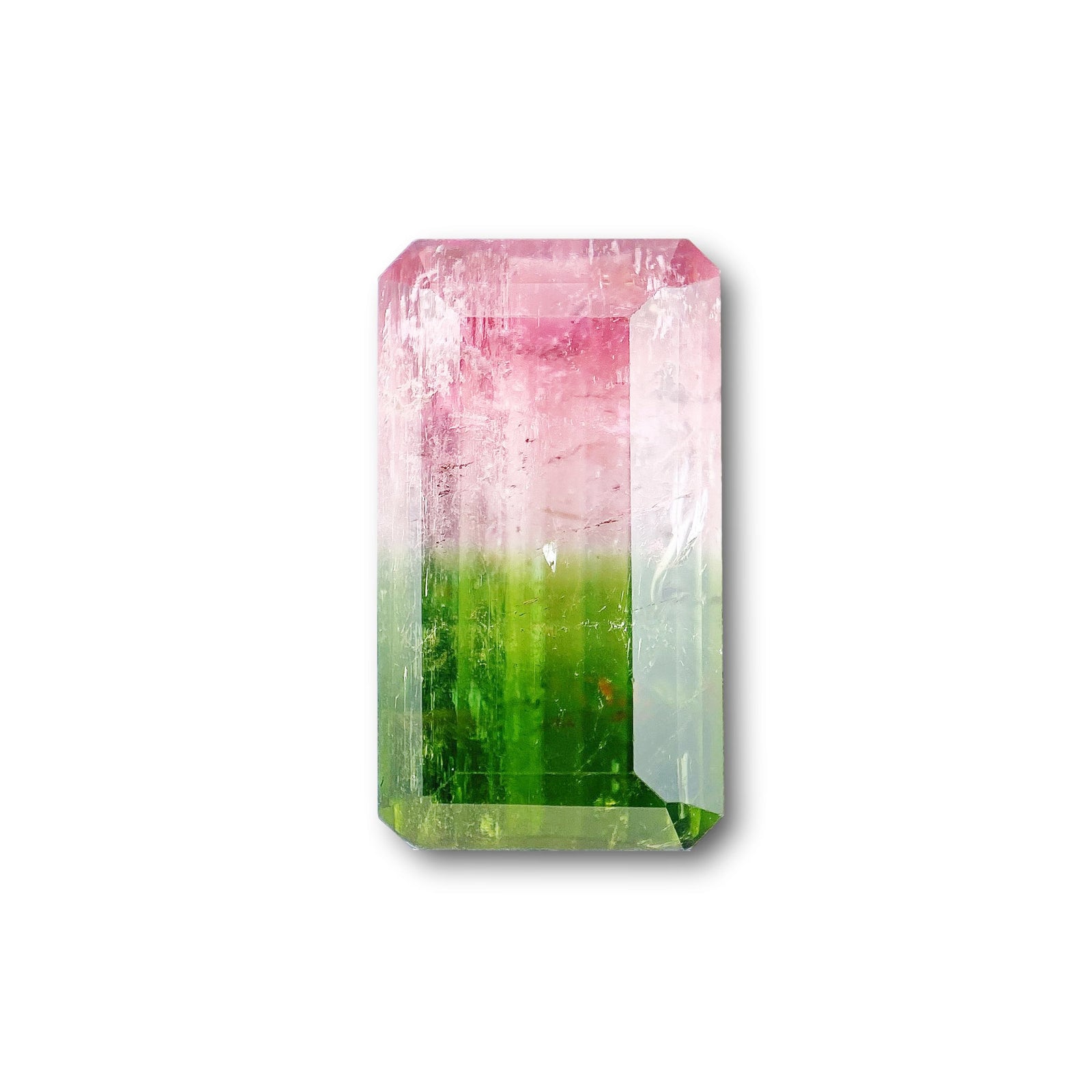 4.75ct |  Emerald Shape Step Cut Tourmaline - Modern Rustic Diamond