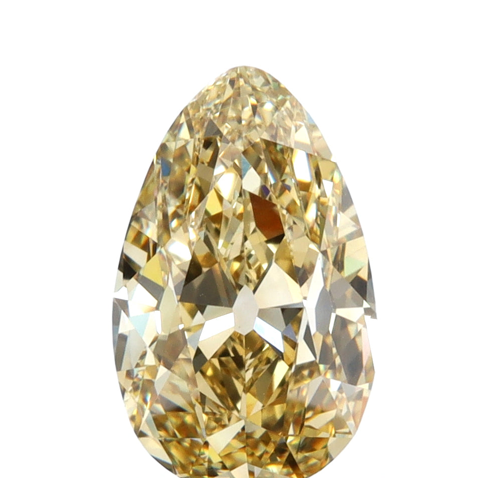 2.01ct | Fancy Brownish Yellow VS1 Pear Shape Old Mine Cut Diamond (GIA) - Modern Rustic Diamond