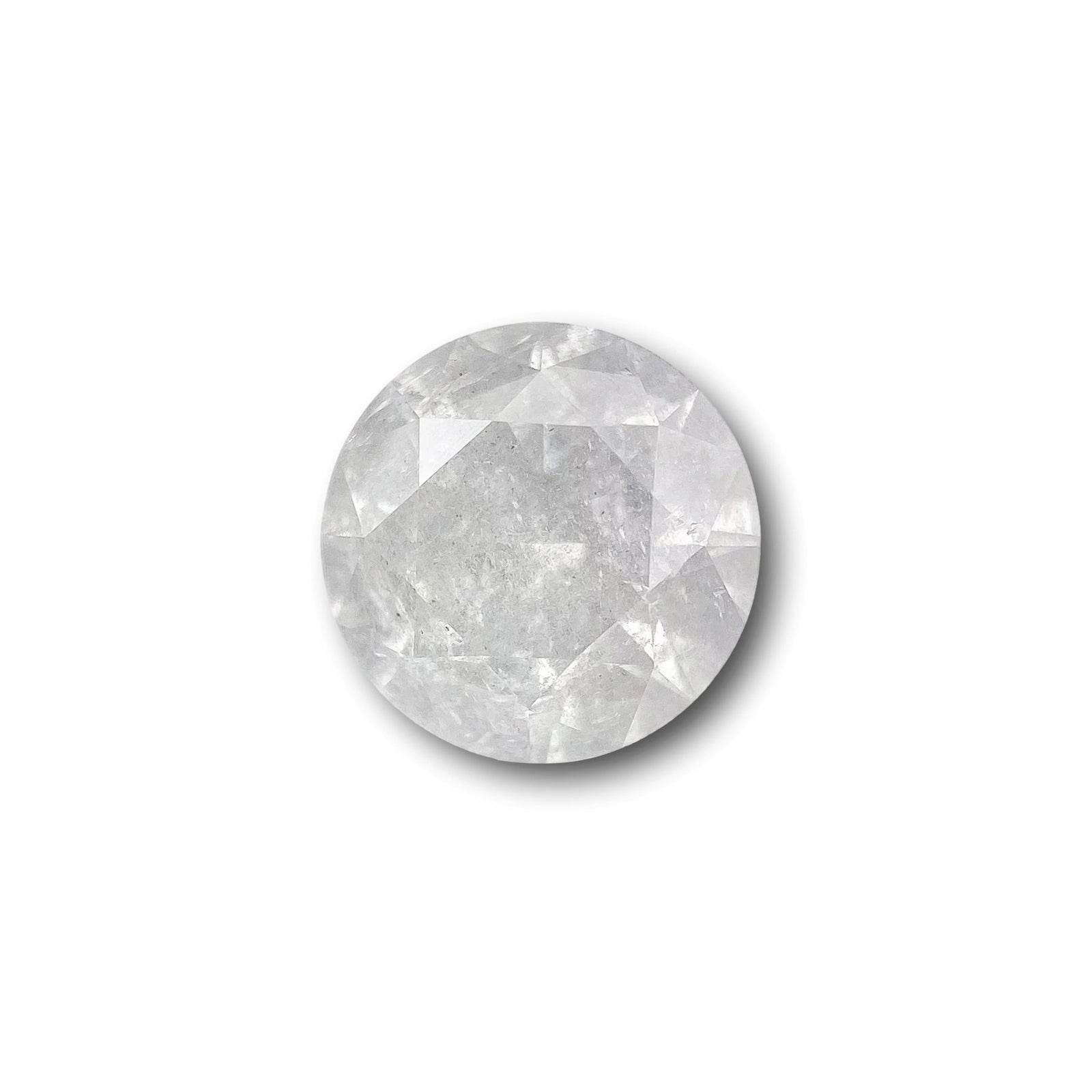 1.46ct | Salt & Pepper Round Shape Brilliant Cut Diamond - Modern Rustic Diamond