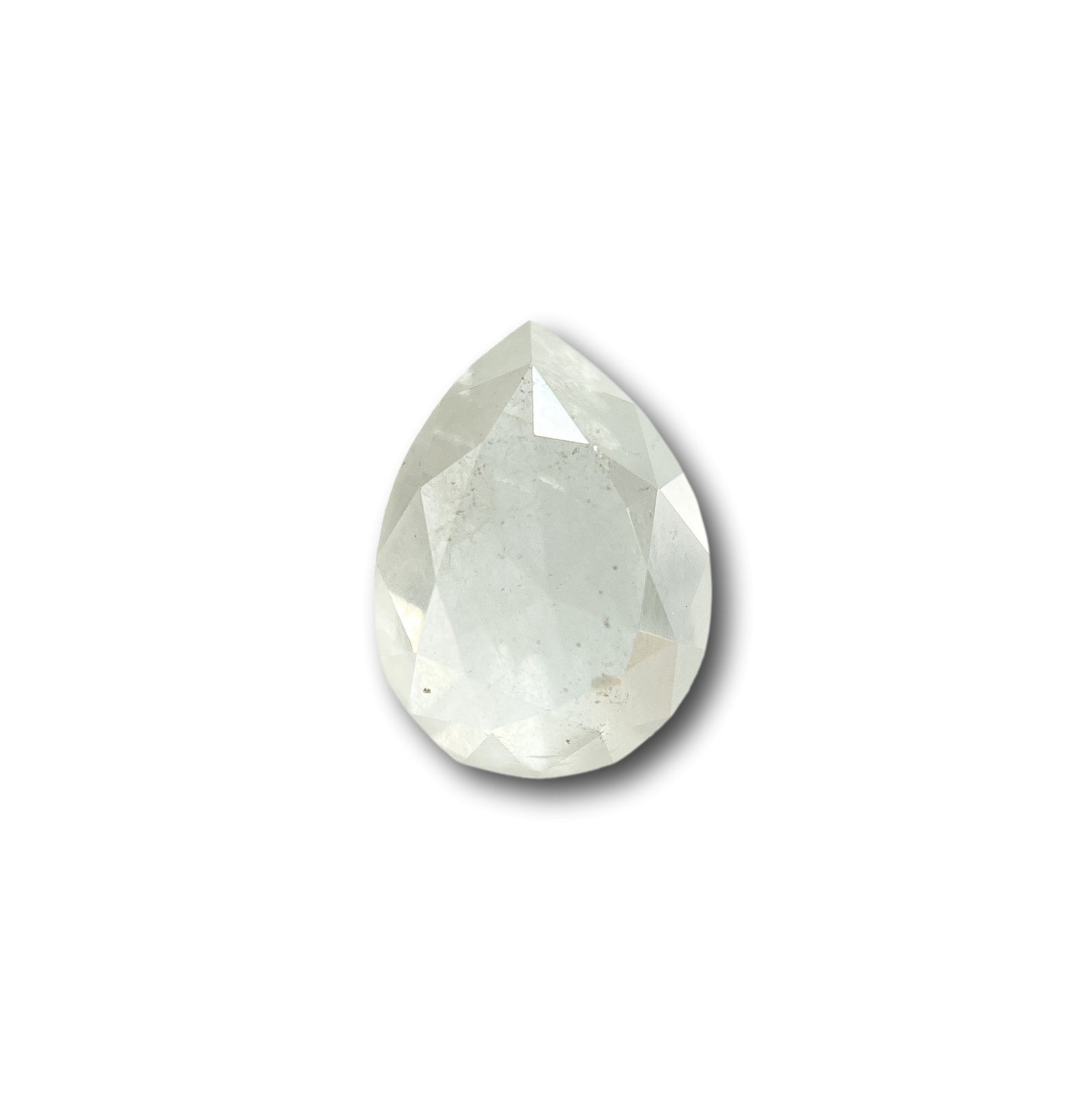 1.28ct | Salt & Pepper Pear Shape Rose Cut Diamond - Modern Rustic Diamond