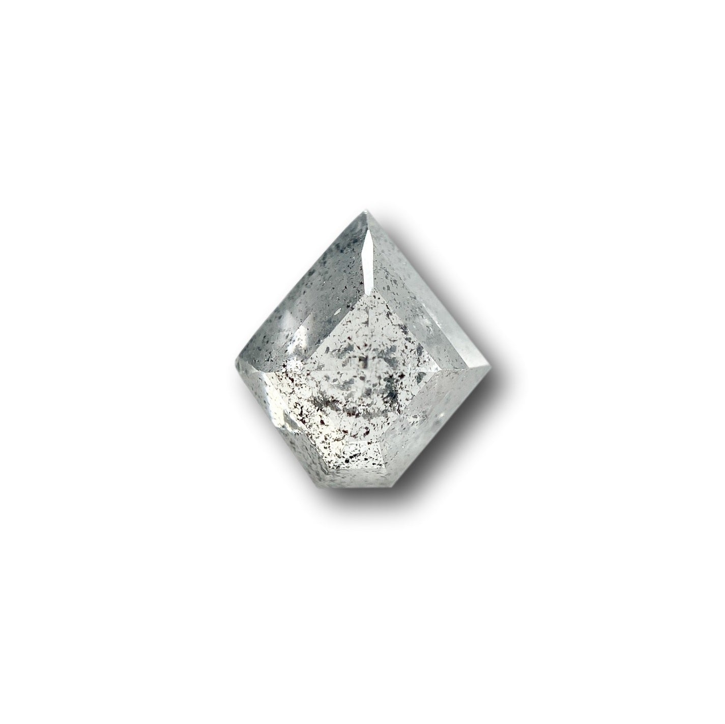 1.26ct | Salt & Pepper Shield Shape Rose Cut Diamond - Modern Rustic Diamond