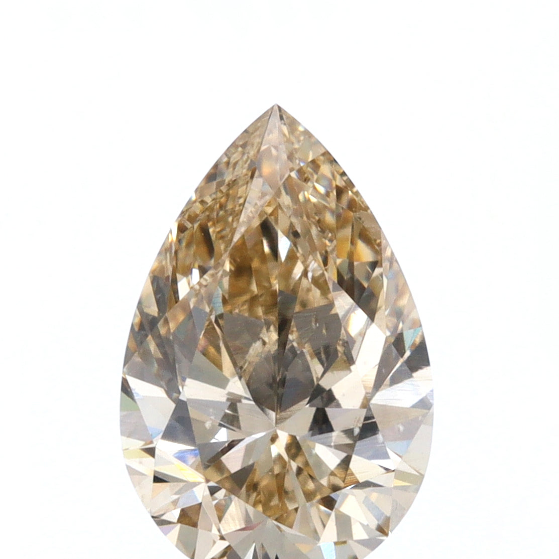 1.01ct | Champagne VS Pear Shape Brilliant Cut Diamond - Modern Rustic Diamond