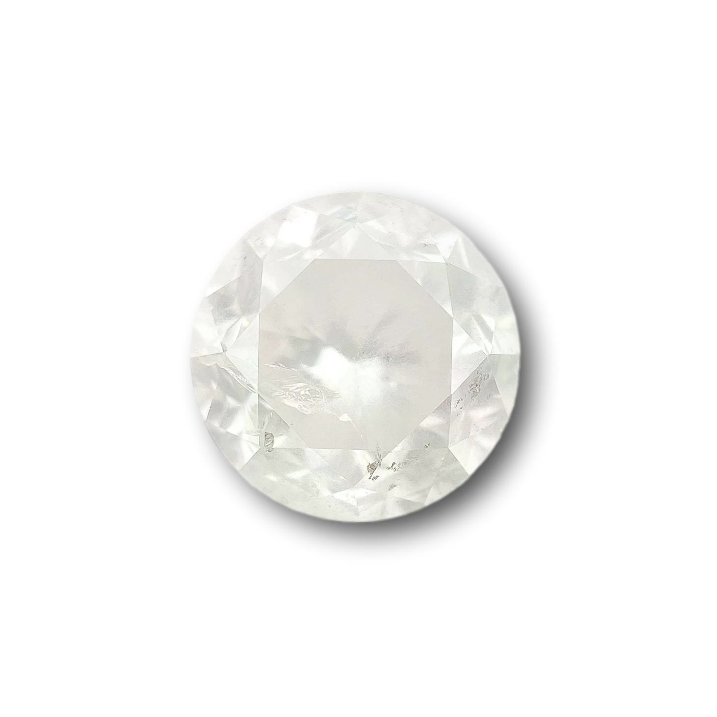 2.09ct | Salt & Pepper Round Shape Brilliant Cut Diamond - Modern Rustic Diamond