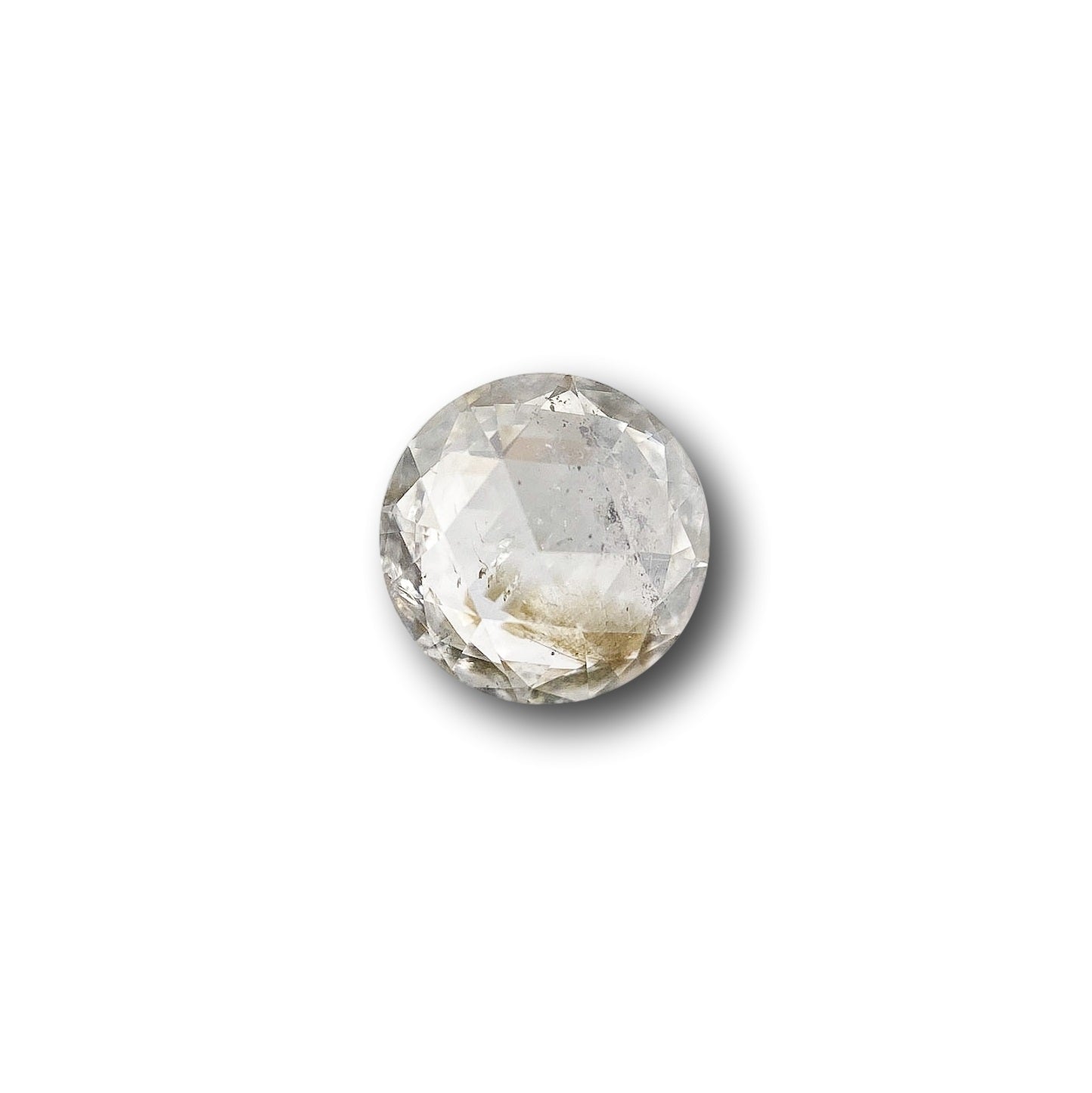 0.85ct | Salt & Pepper Round Shape Rose Cut Diamond - Modern Rustic Diamond