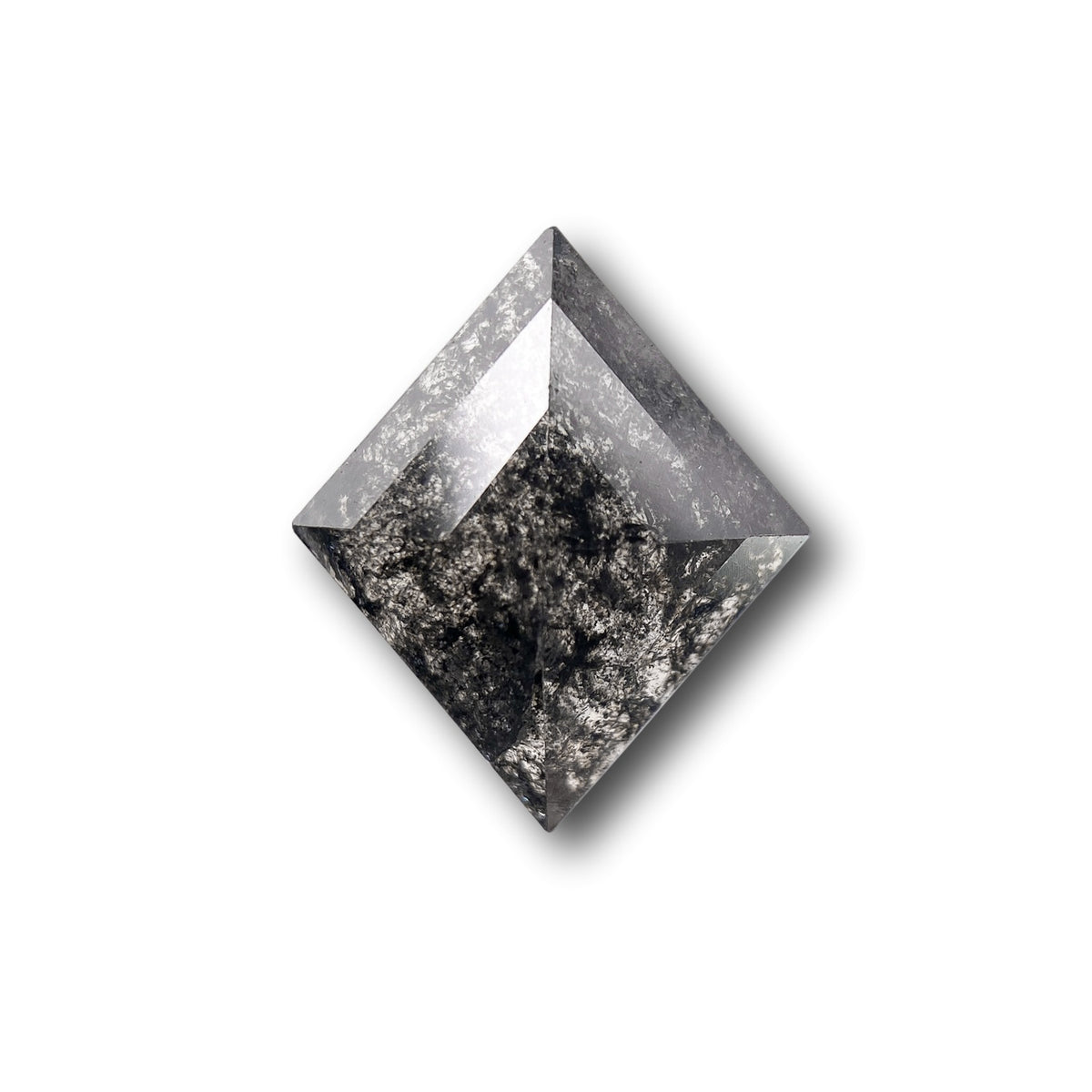 1.18ct | Salt &amp; Pepper Lozenge Shape Rose Cut Diamond - Modern Rustic Diamond