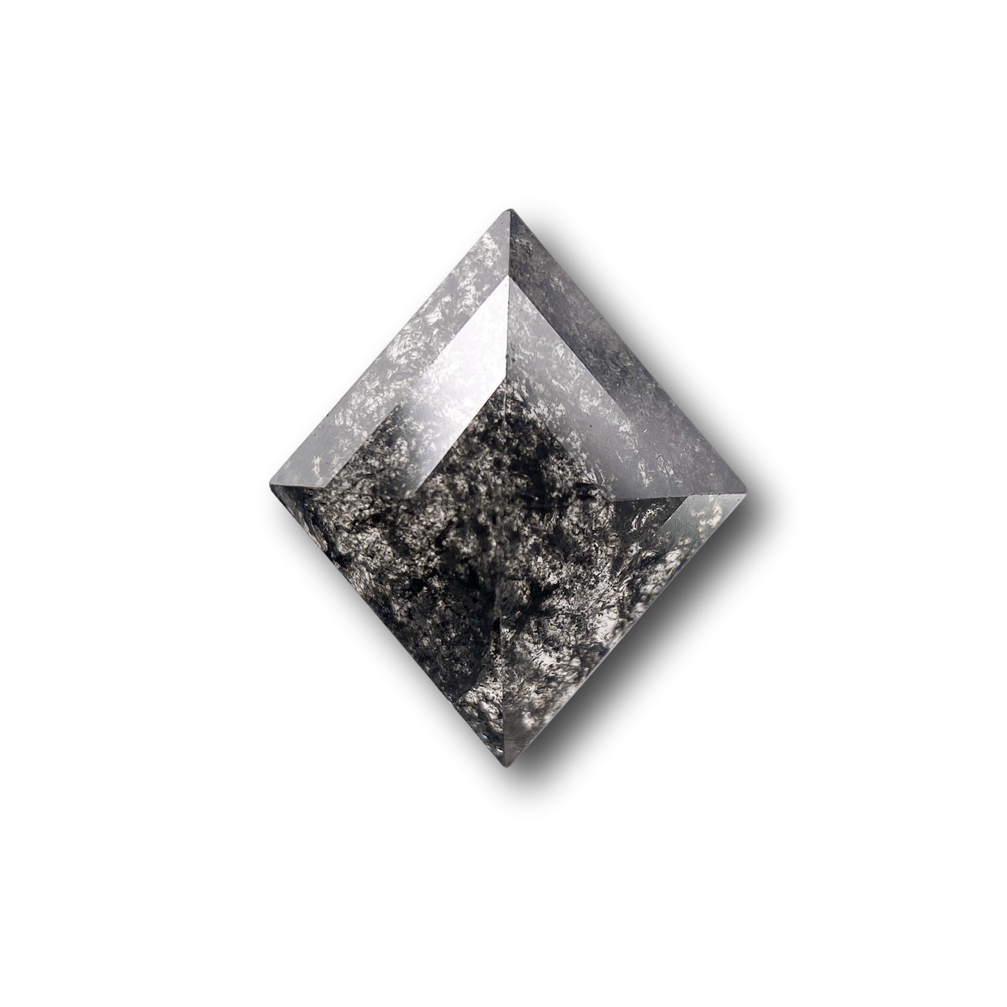 1.18ct | Salt & Pepper Lozenge Shape Rose Cut Diamond - Modern Rustic Diamond