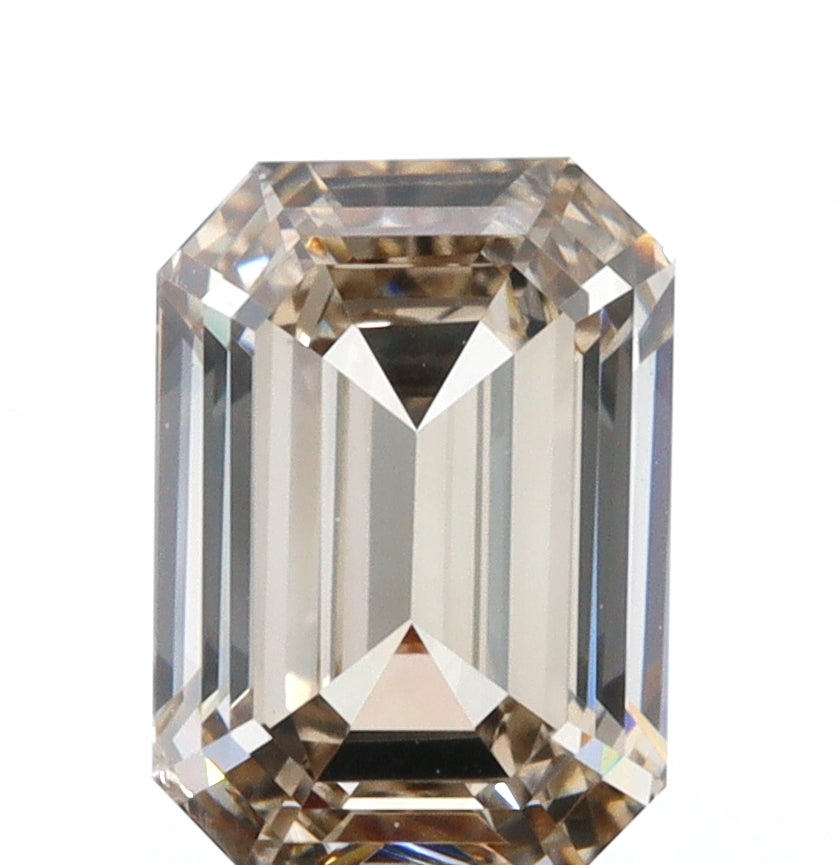 1.01ct | Champagne VS Emerald Shape Step Cut Diamond - Modern Rustic Diamond