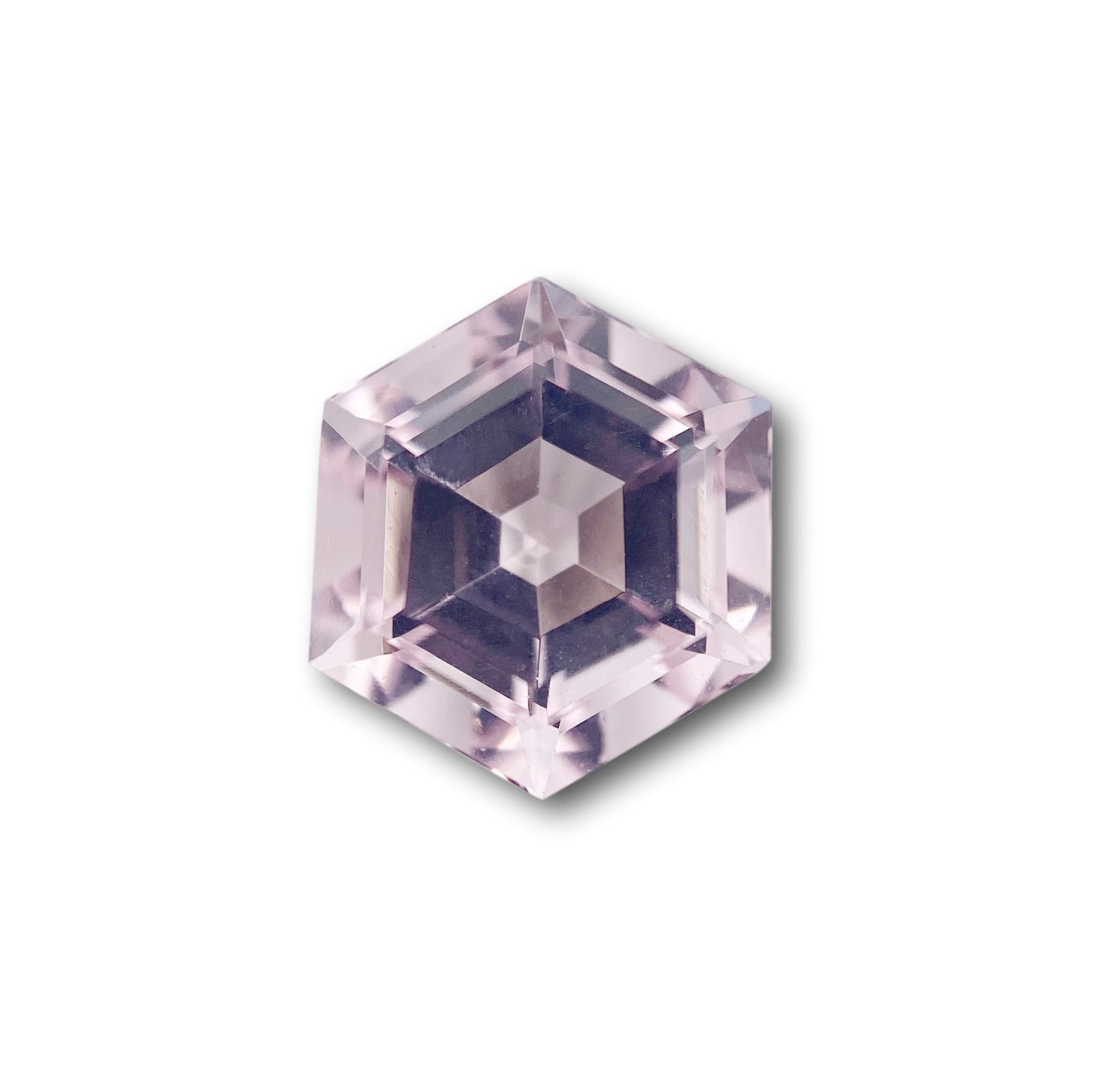 2.30ct |  Hexagon Shape Step Cut Morganite - Modern Rustic Diamond