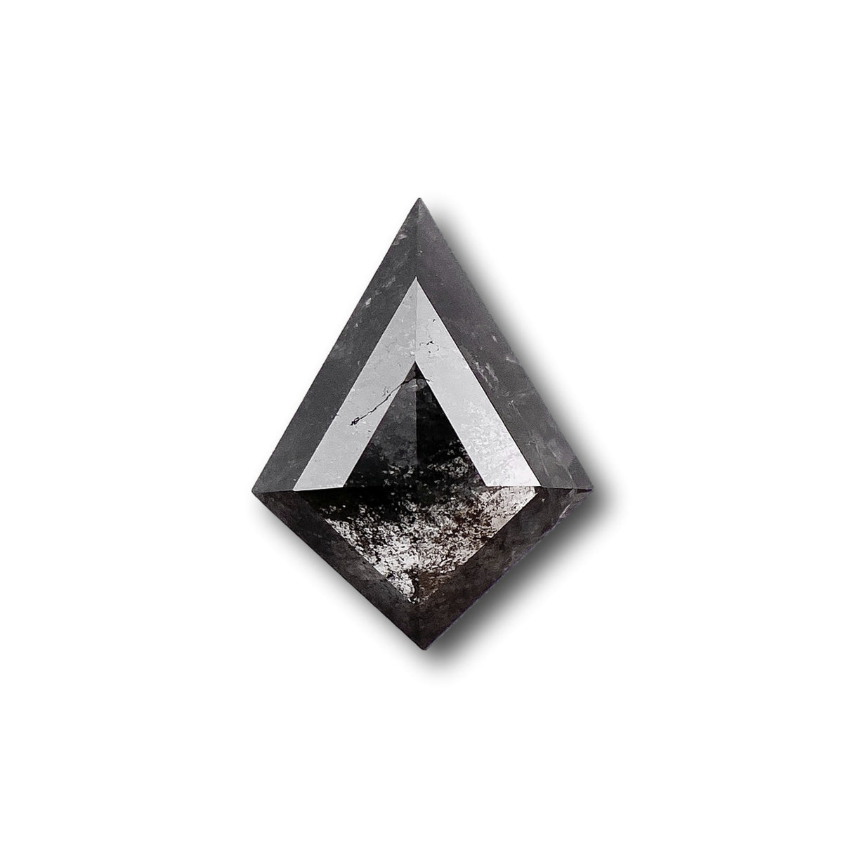 0.76ct | Salt &amp; Pepper Kite Shape Step Cut Diamond - Modern Rustic Diamond