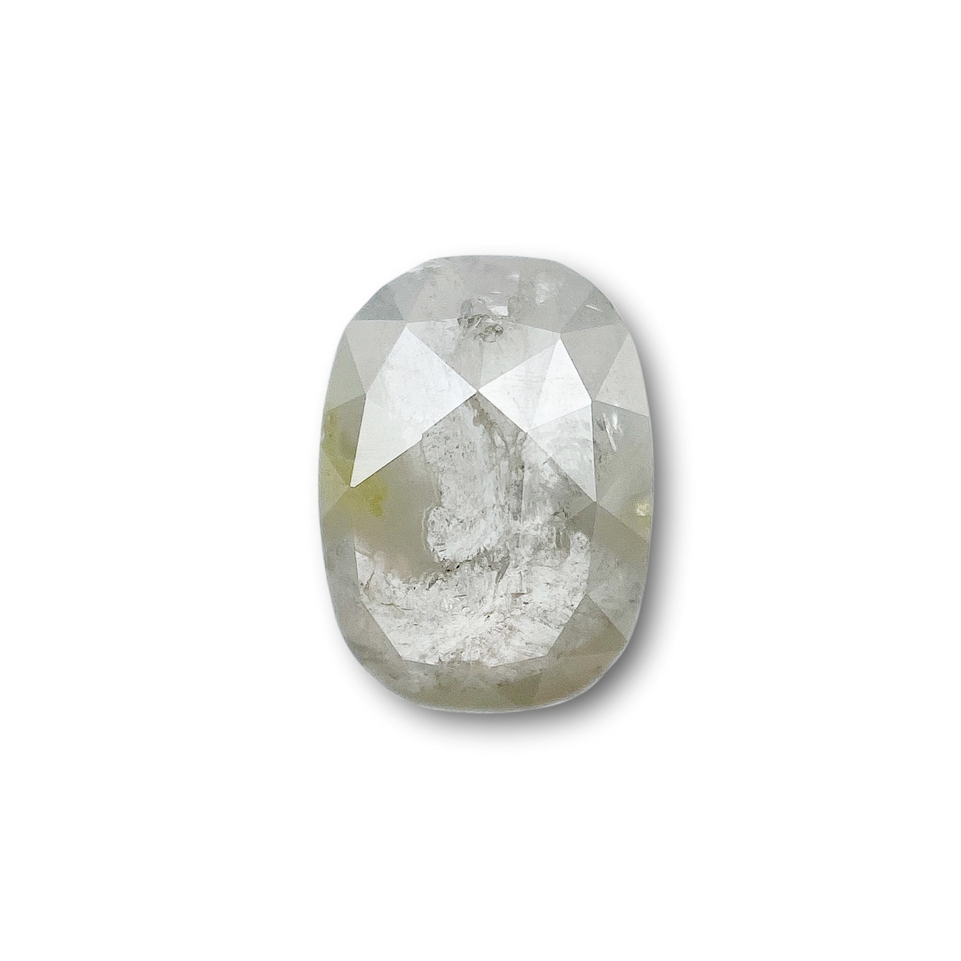 1.05ct | Salt & Pepper Cushion Shape Rose Cut Diamond - Modern Rustic Diamond