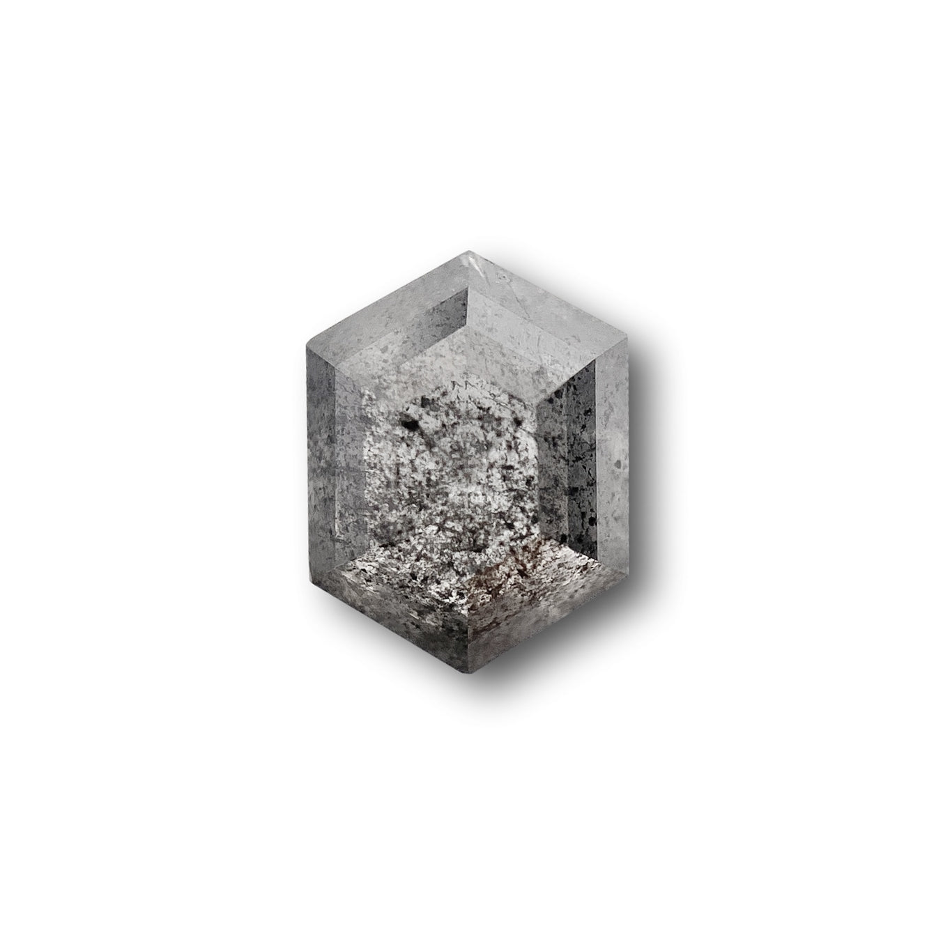 1.25ct | Rustic  Hexagon Shape Rose Cut Diamond - Modern Rustic Diamond