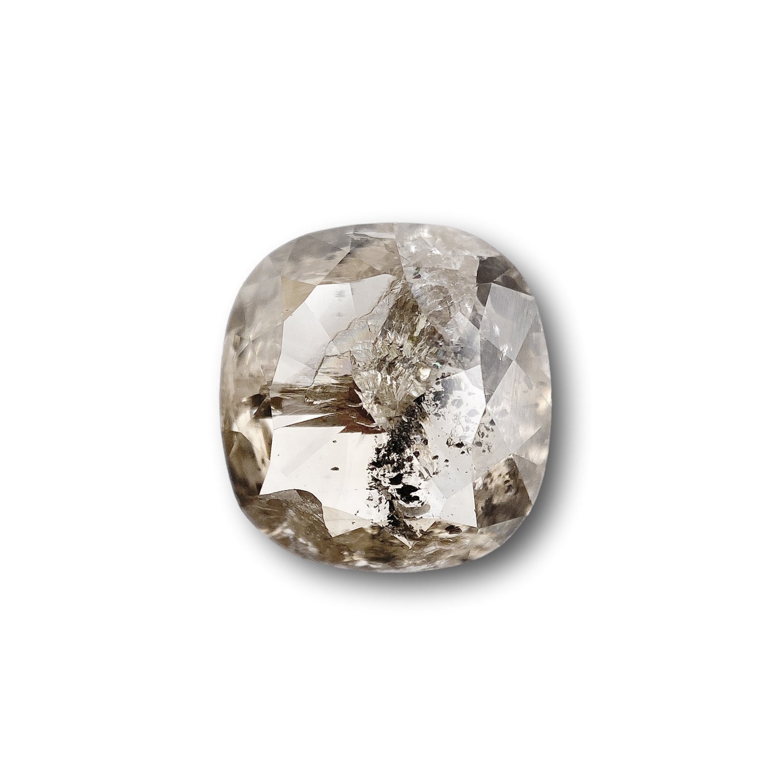 3.04ct | Rustic  Cushion Shape Rose Cut Diamond - Modern Rustic Diamond