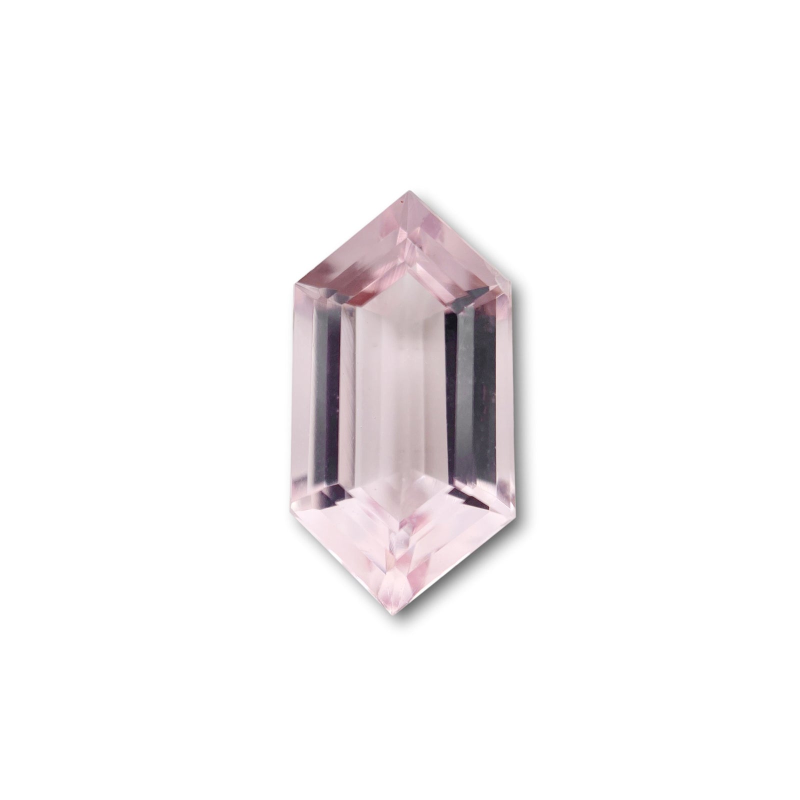 2.70ct |  Hexagon Shape Step Cut Morganite - Modern Rustic Diamond