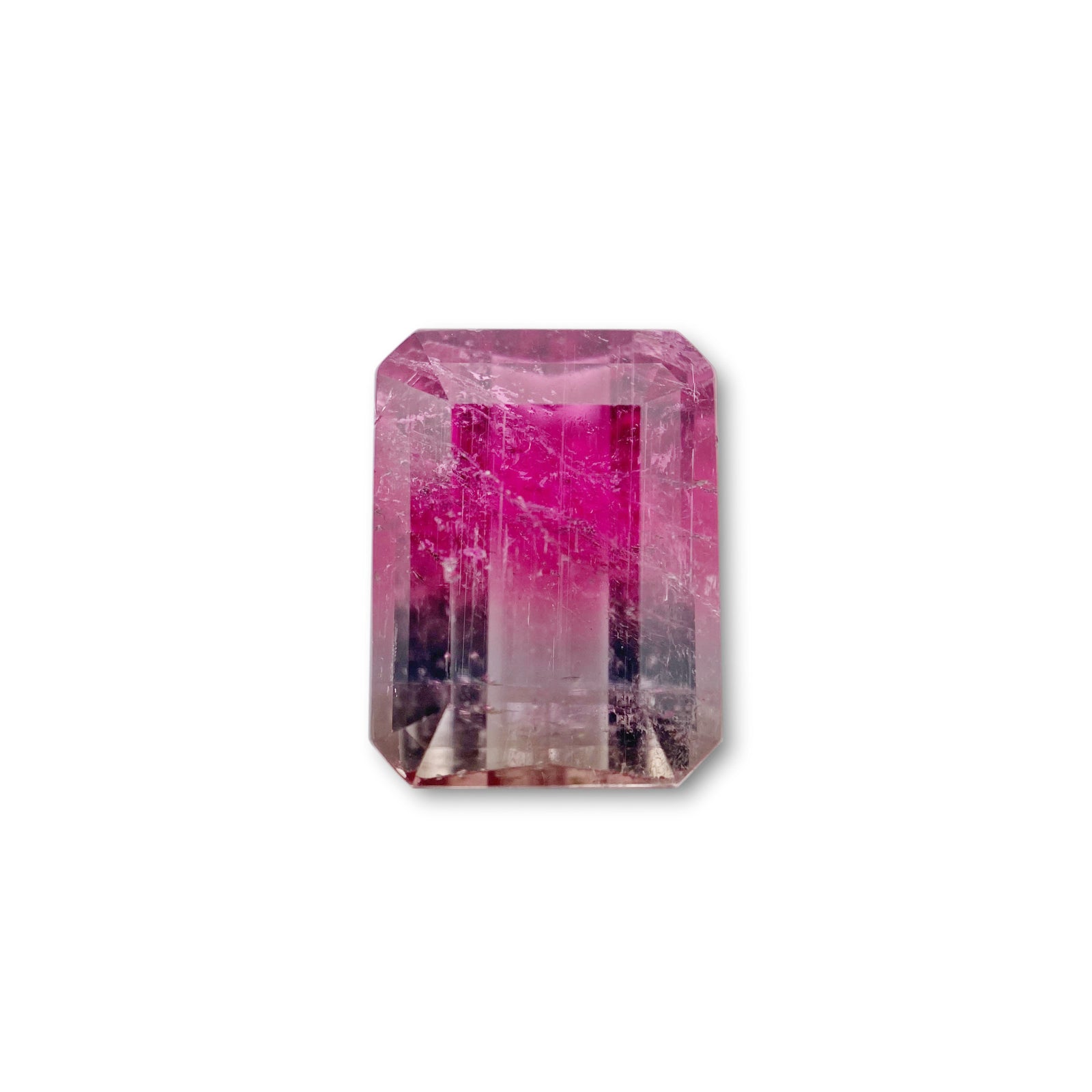8.17ct |  Emerald Shape Step Cut Tourmaline - Modern Rustic Diamond