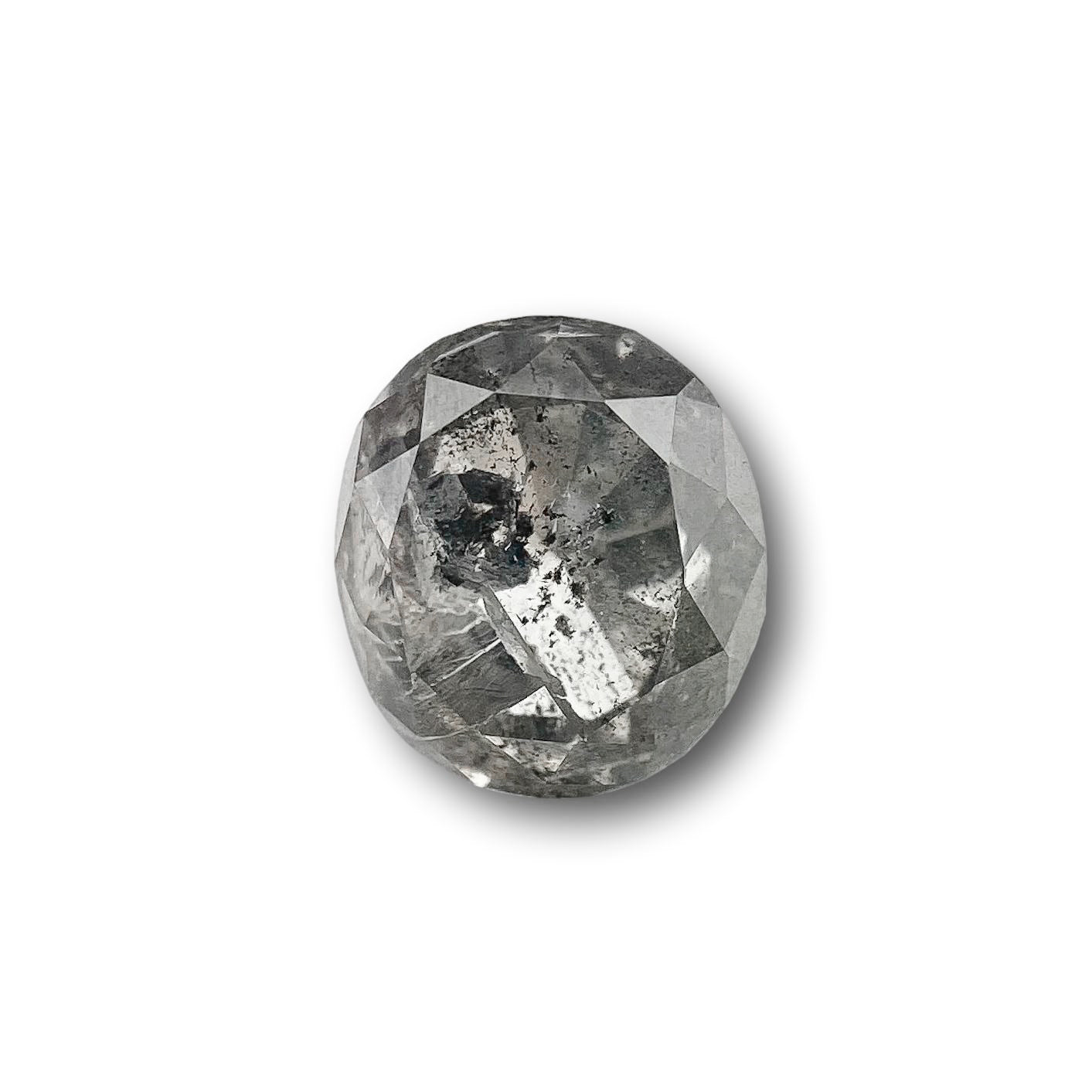 1.09ct | Salt & Pepper Oval Shape Brilliant Cut Diamond - Modern Rustic Diamond