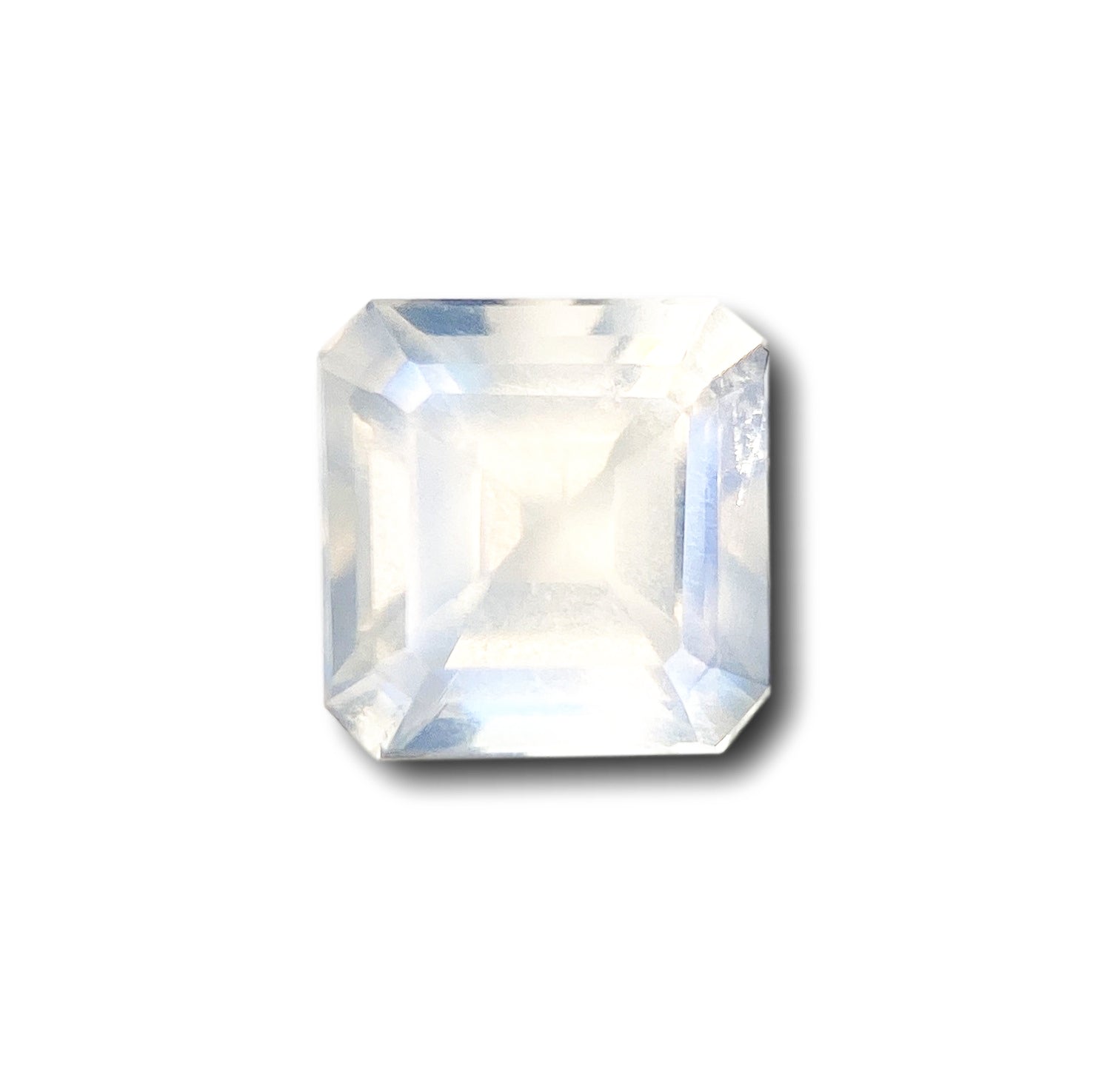 1.61ct | Asscher Shape Step Cut Moonstone-Modern Rustic Diamond