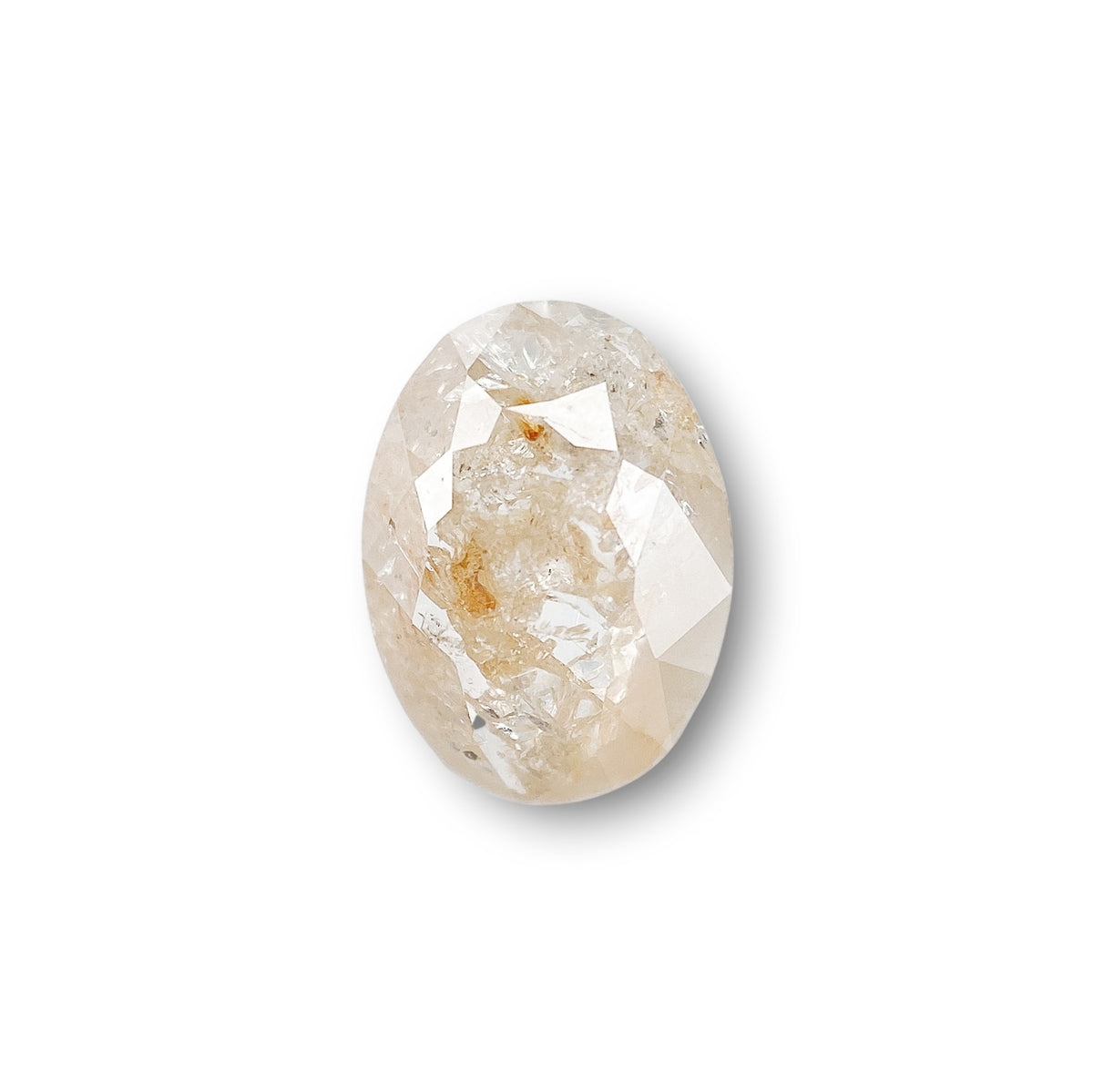 0.75ct | Rustic  Oval Shape Rose Cut Diamond - Modern Rustic Diamond
