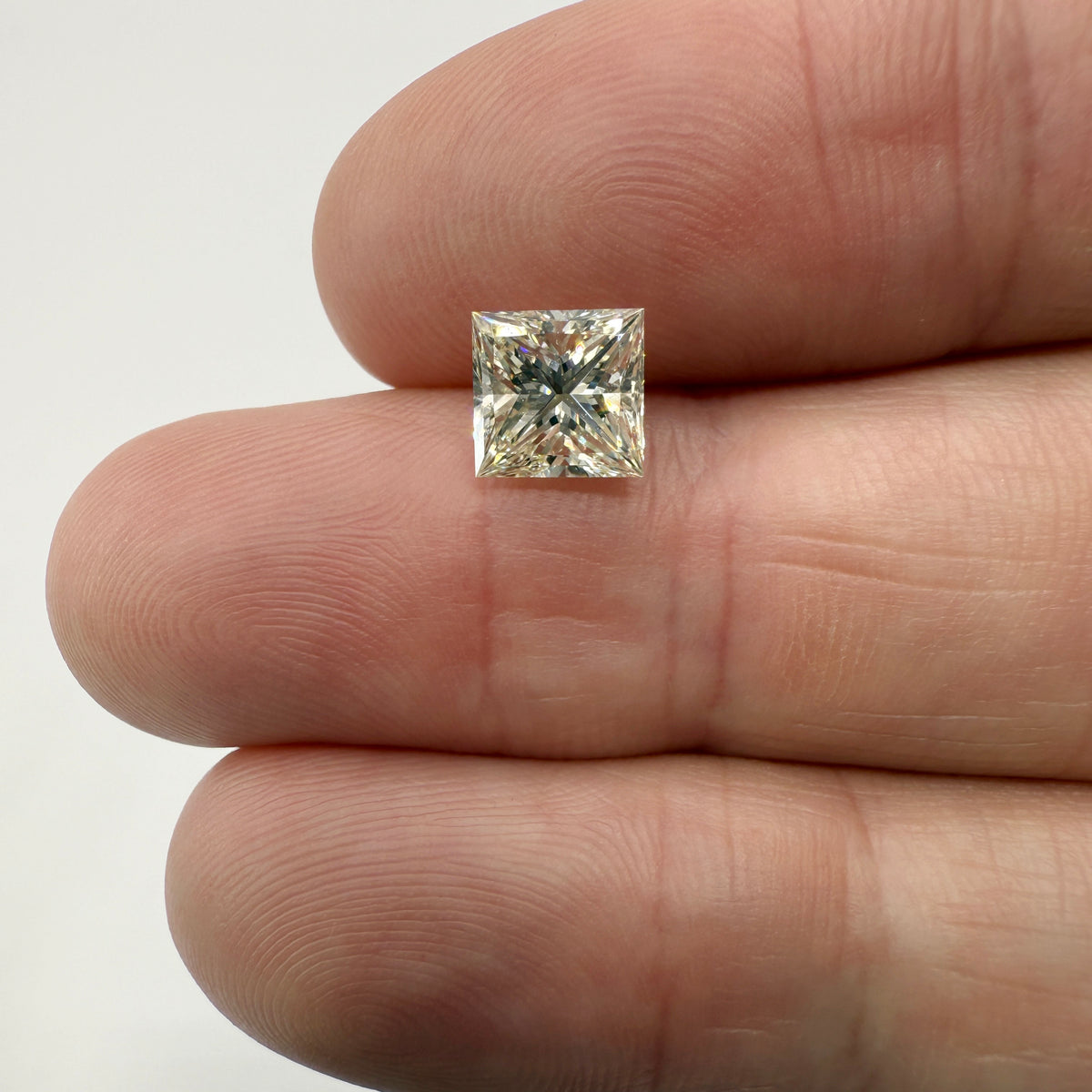 1.70ct | I/VVS1 Princess Shape Brilliant Cut Diamond (GIA) - Modern Rustic Diamond