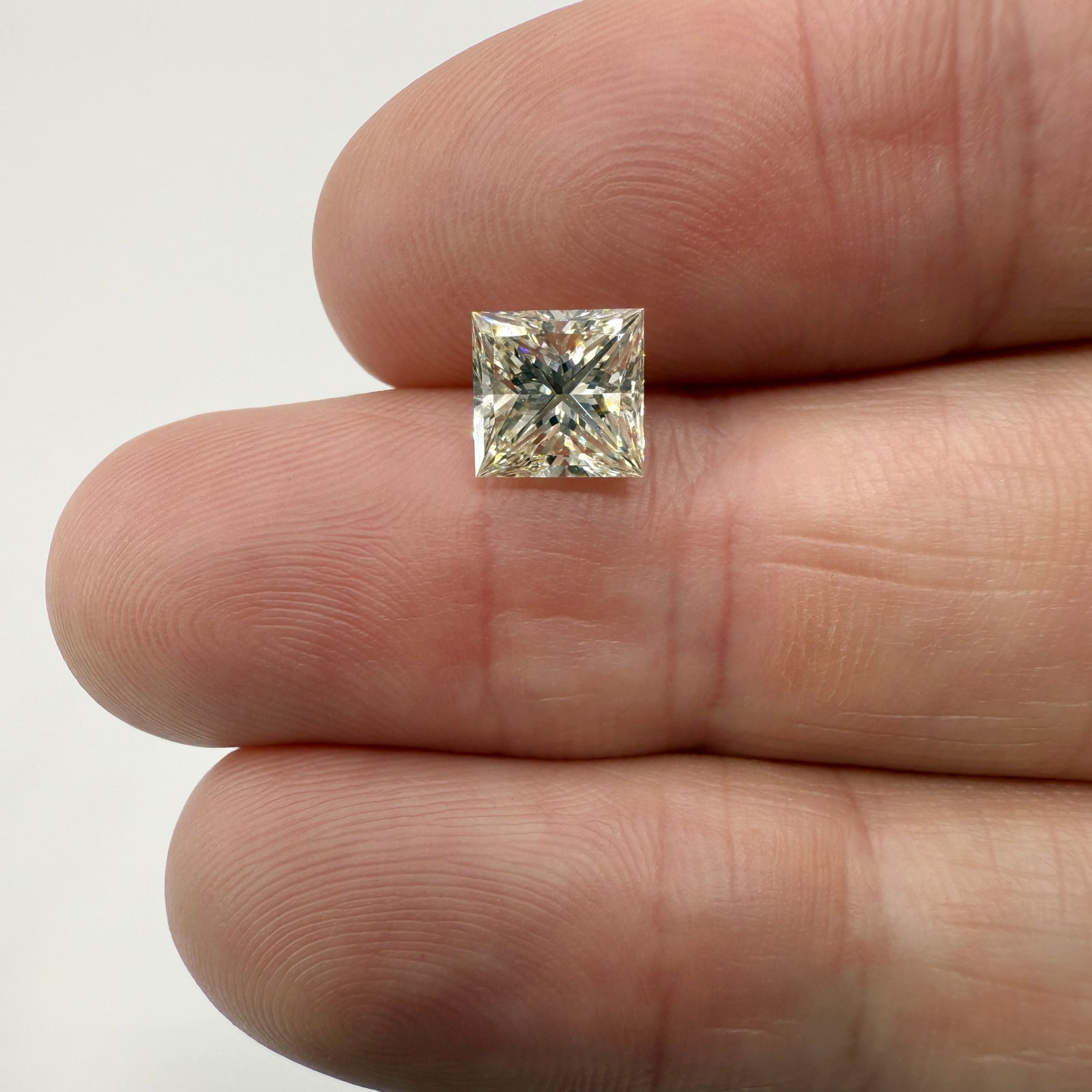 1.70ct | I/VVS1 Princess Shape Brilliant Cut Diamond (GIA) - Modern Rustic Diamond