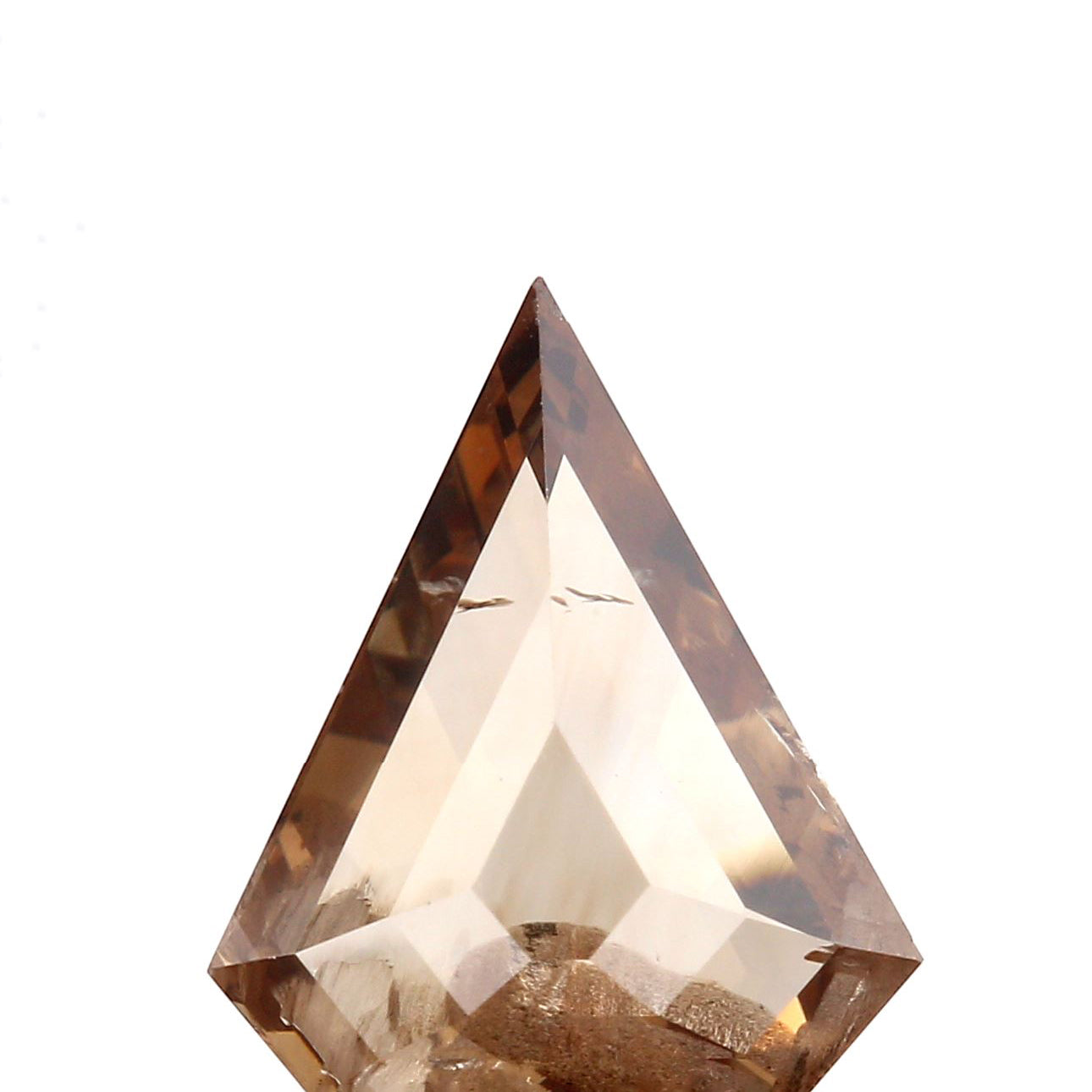 0.91ct | Cognac SI Shield Shape Step Cut Diamond - Modern Rustic Diamond