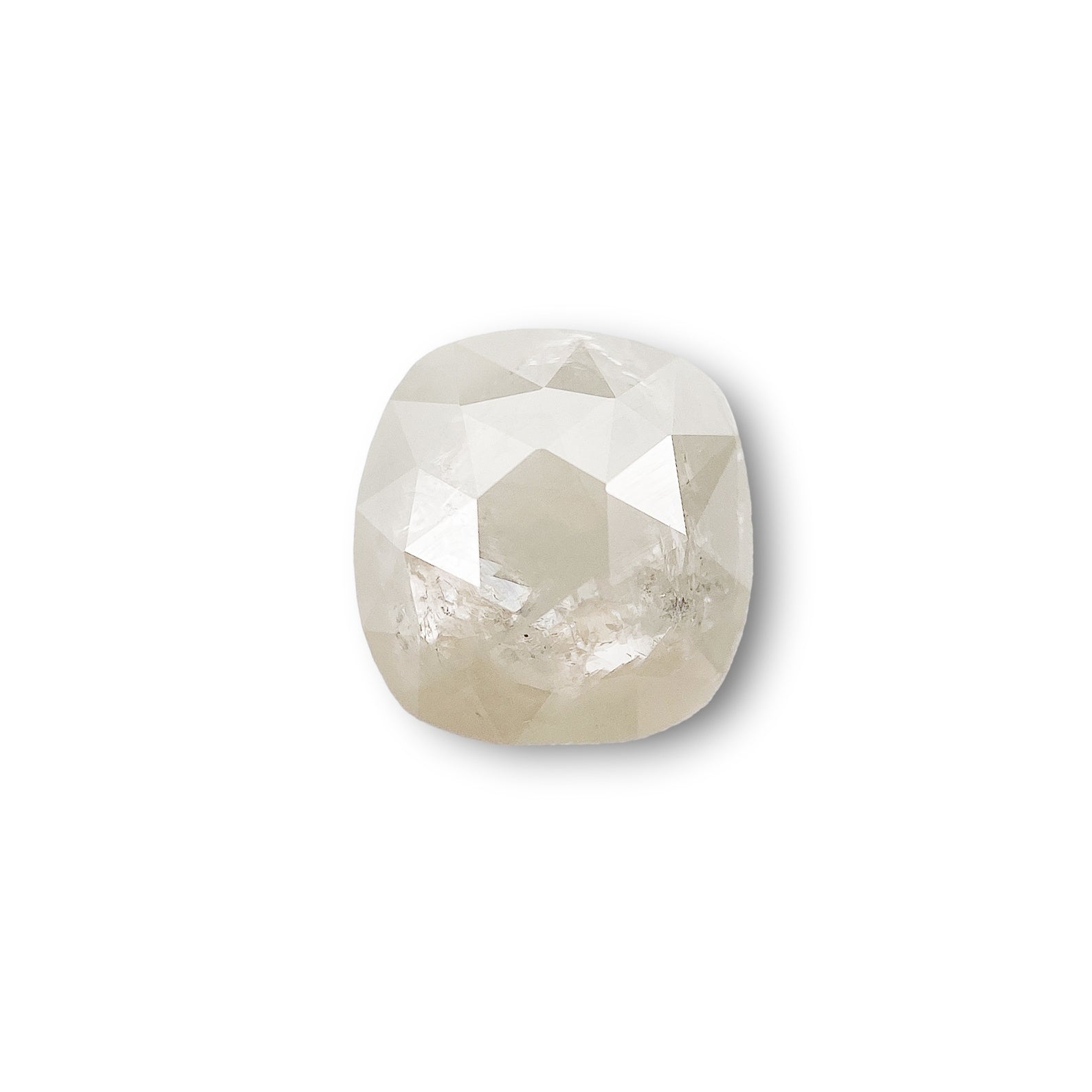 1.37ct | Rustic  Cushion Shape Rose Cut Diamond - Modern Rustic Diamond