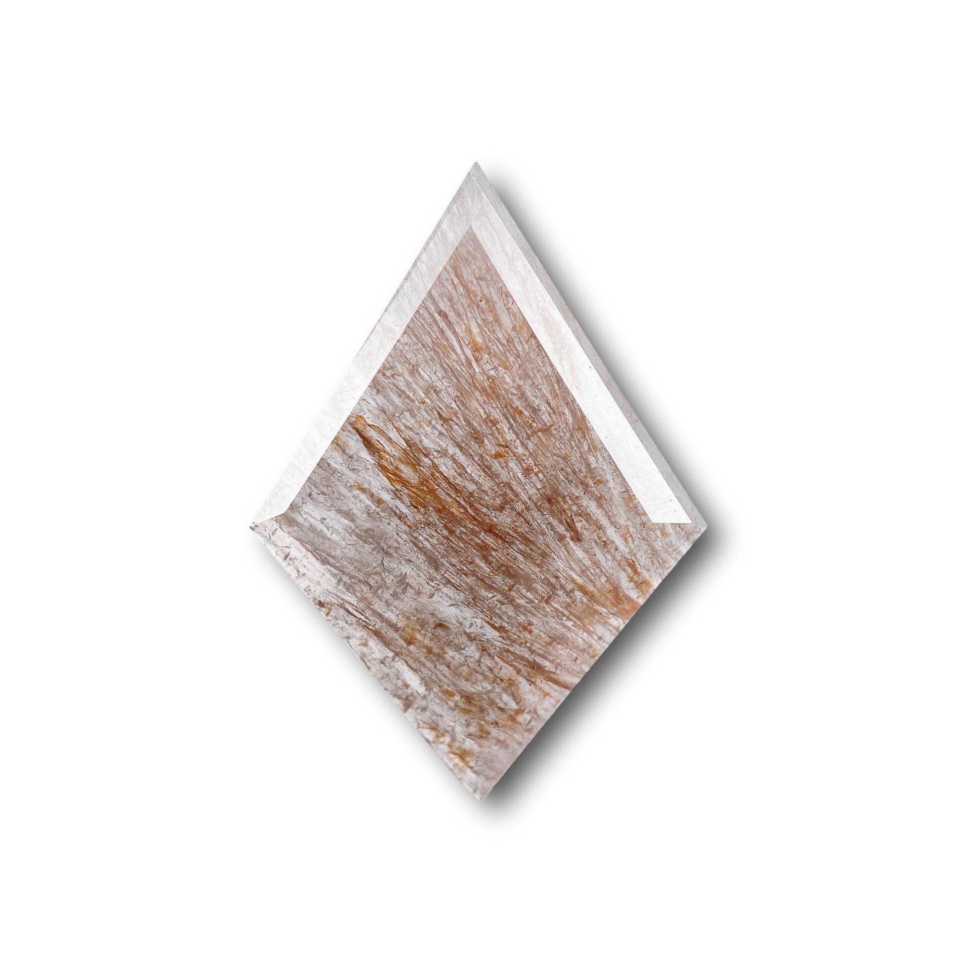 2.37ct | Salt & Pepper Kite Shape Rose Cut Diamond - Modern Rustic Diamond