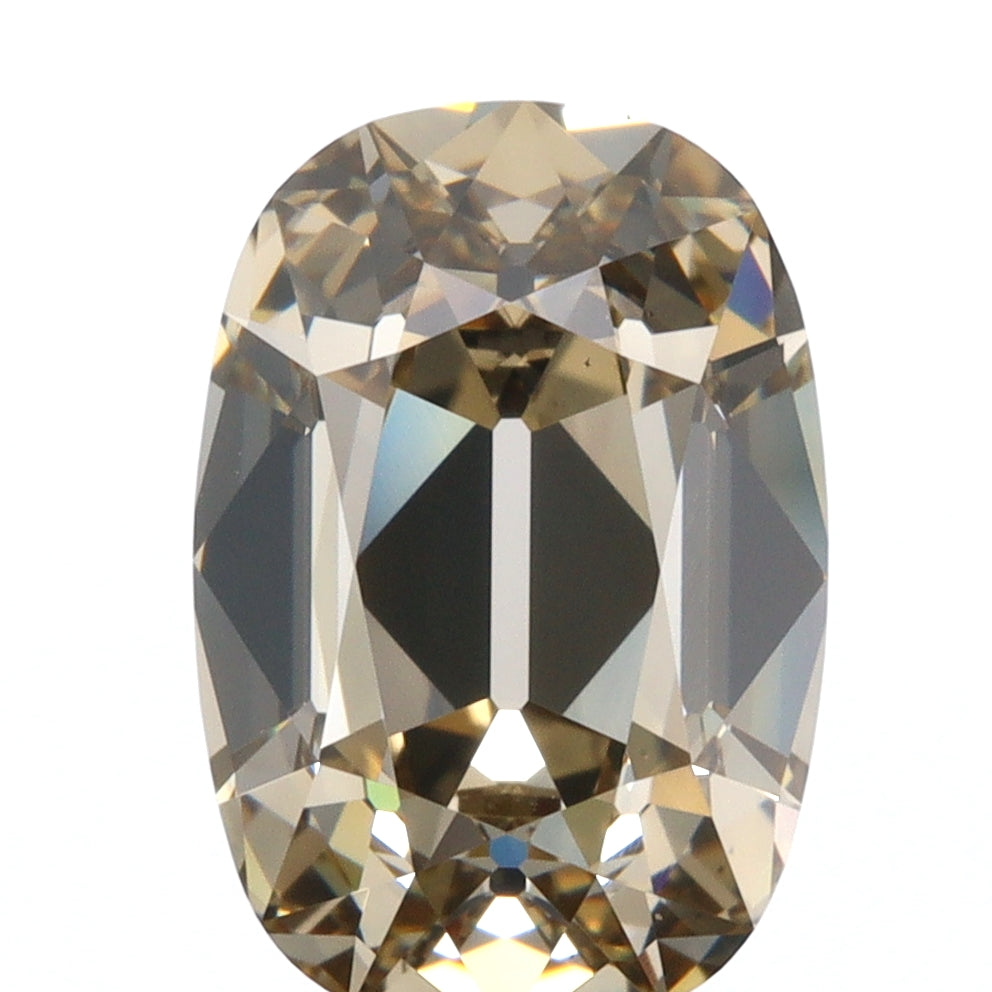 2.53ct | Cognac VS2 Cushion Shape Old Mine Cut Diamond (GIA) - Modern Rustic Diamond