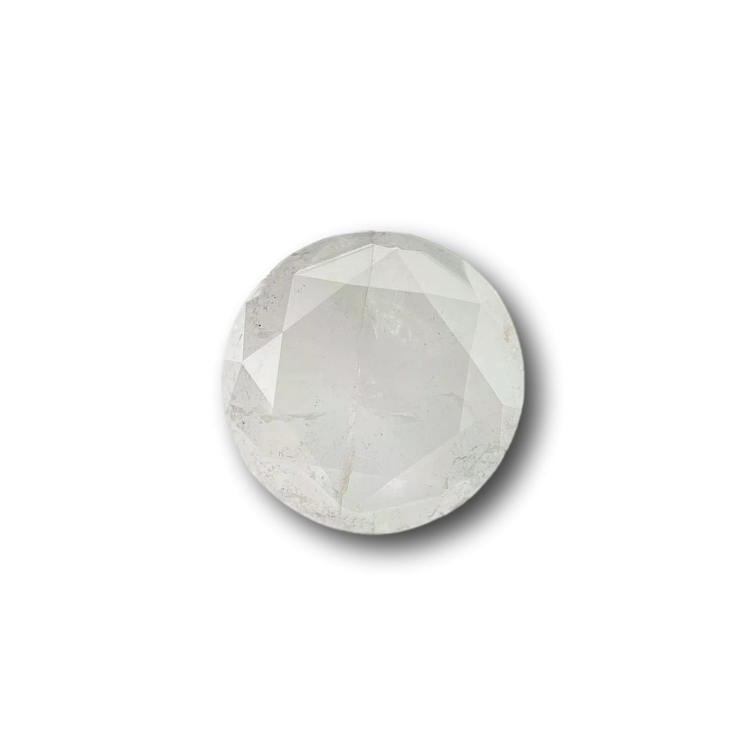 2.87ct | Salt & Pepper Round Shape Brilliant Cut Diamond - Modern Rustic Diamond