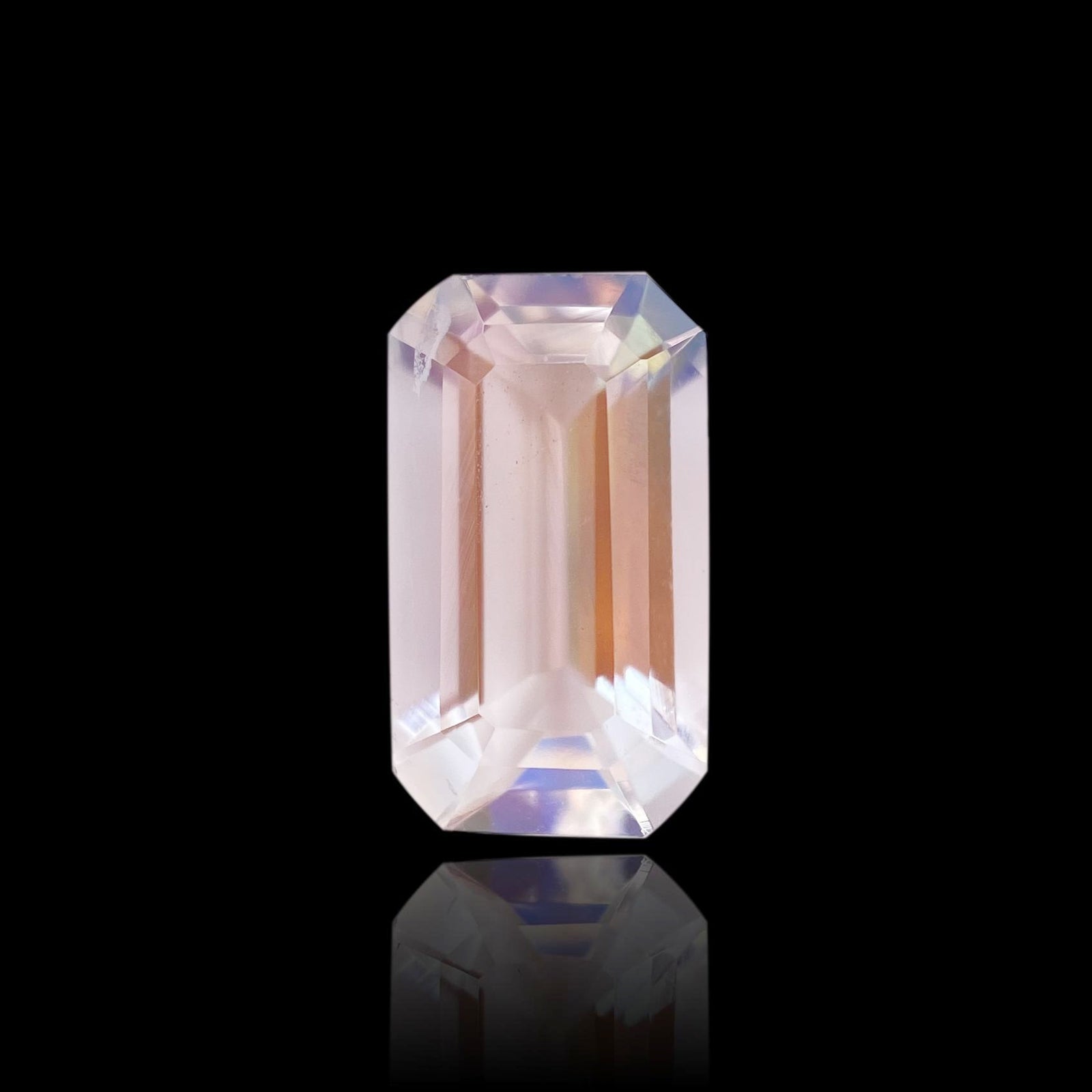 1.38ct |  Emerald Shape Step Cut Moonstone - Modern Rustic Diamond