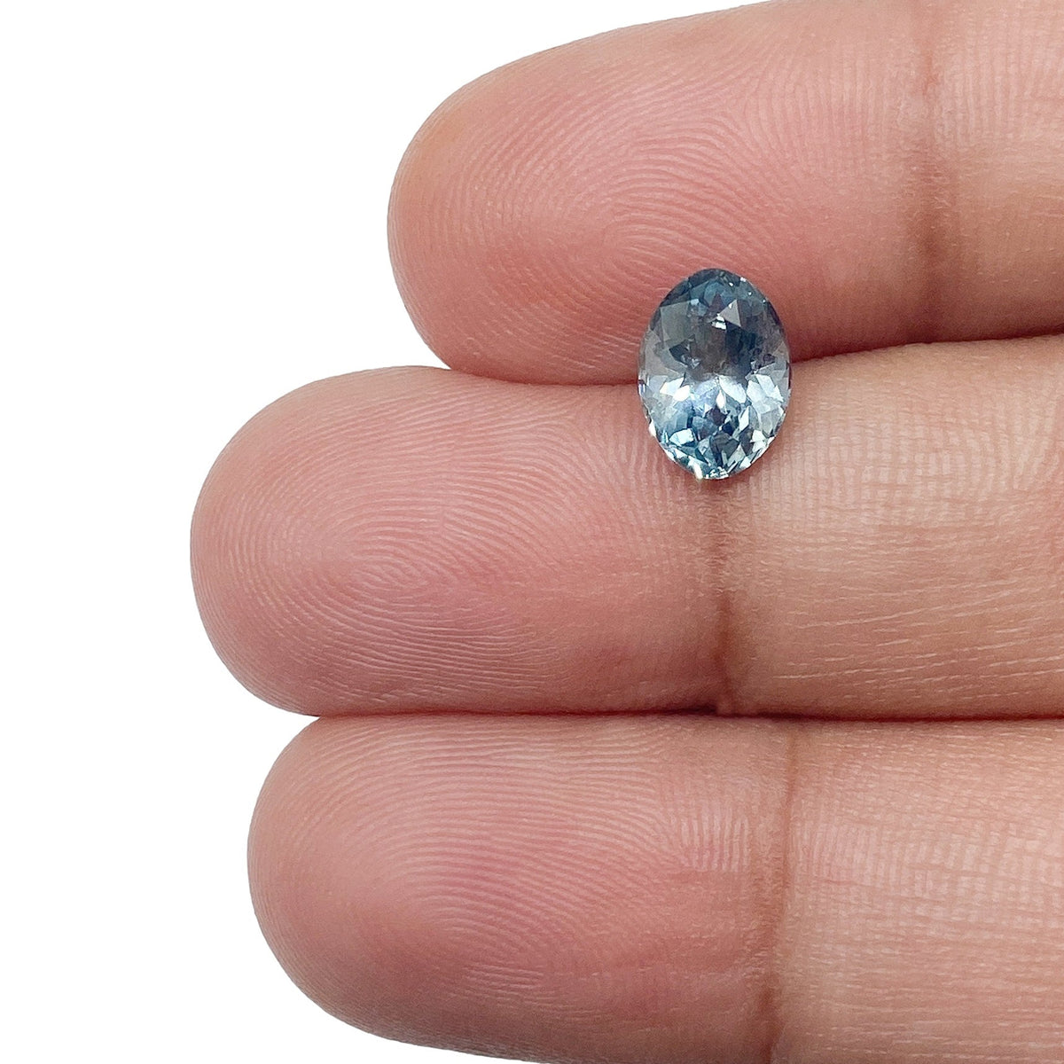 1.65ct | Brilliant Cut Moval Shape Blue Montana Sapphire-Modern Rustic Diamond