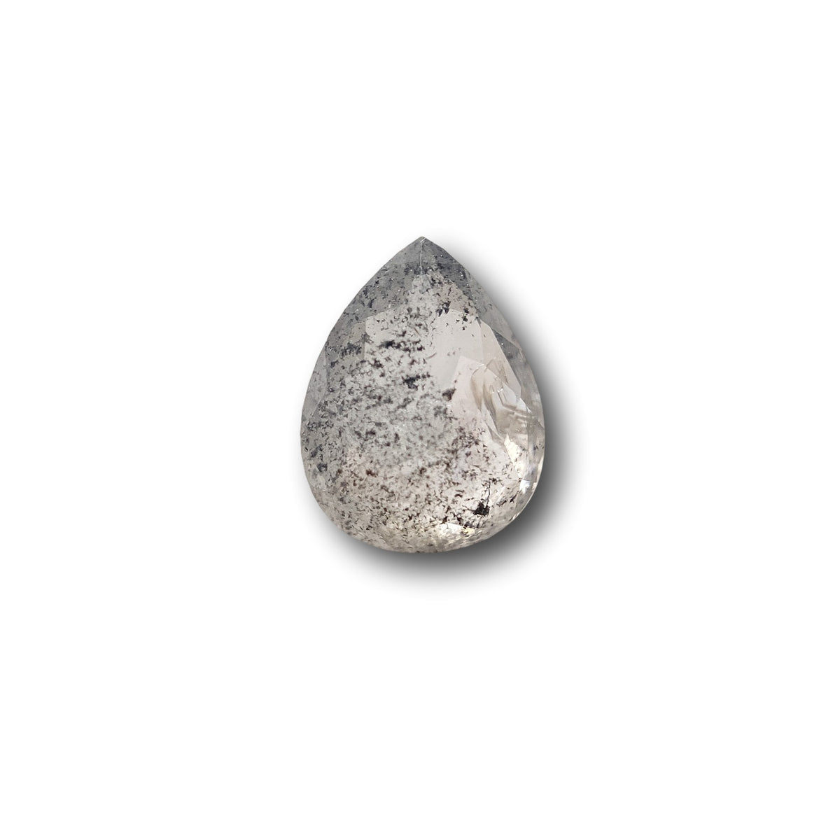 1.06ct | Salt &amp; Pepper Pear Shape Rose Cut Diamond - Modern Rustic Diamond