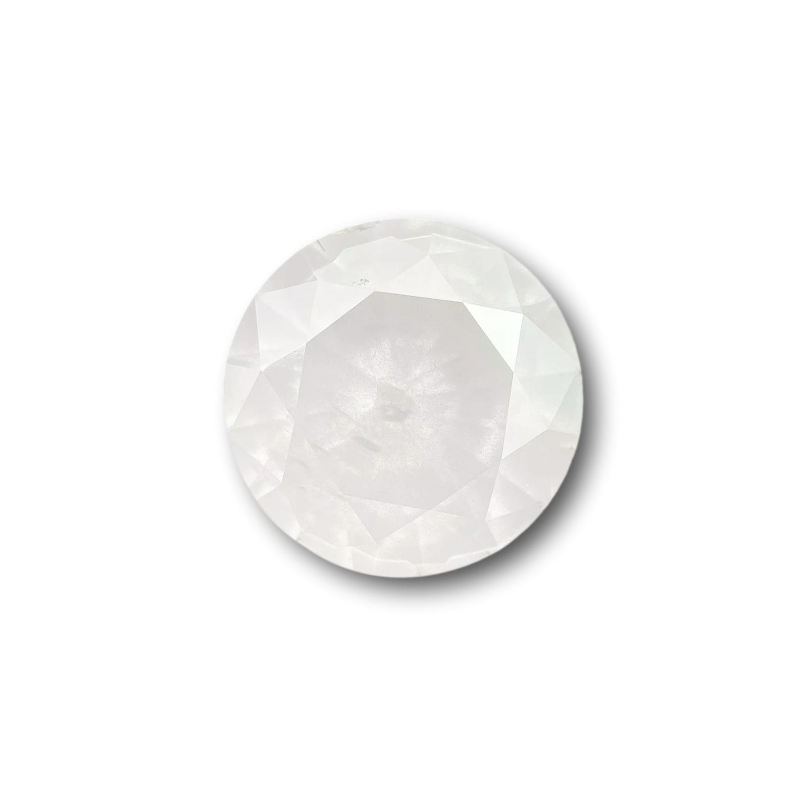 3.97ct | Salt & Pepper Round Shape Brilliant Cut Diamond - Modern Rustic Diamond