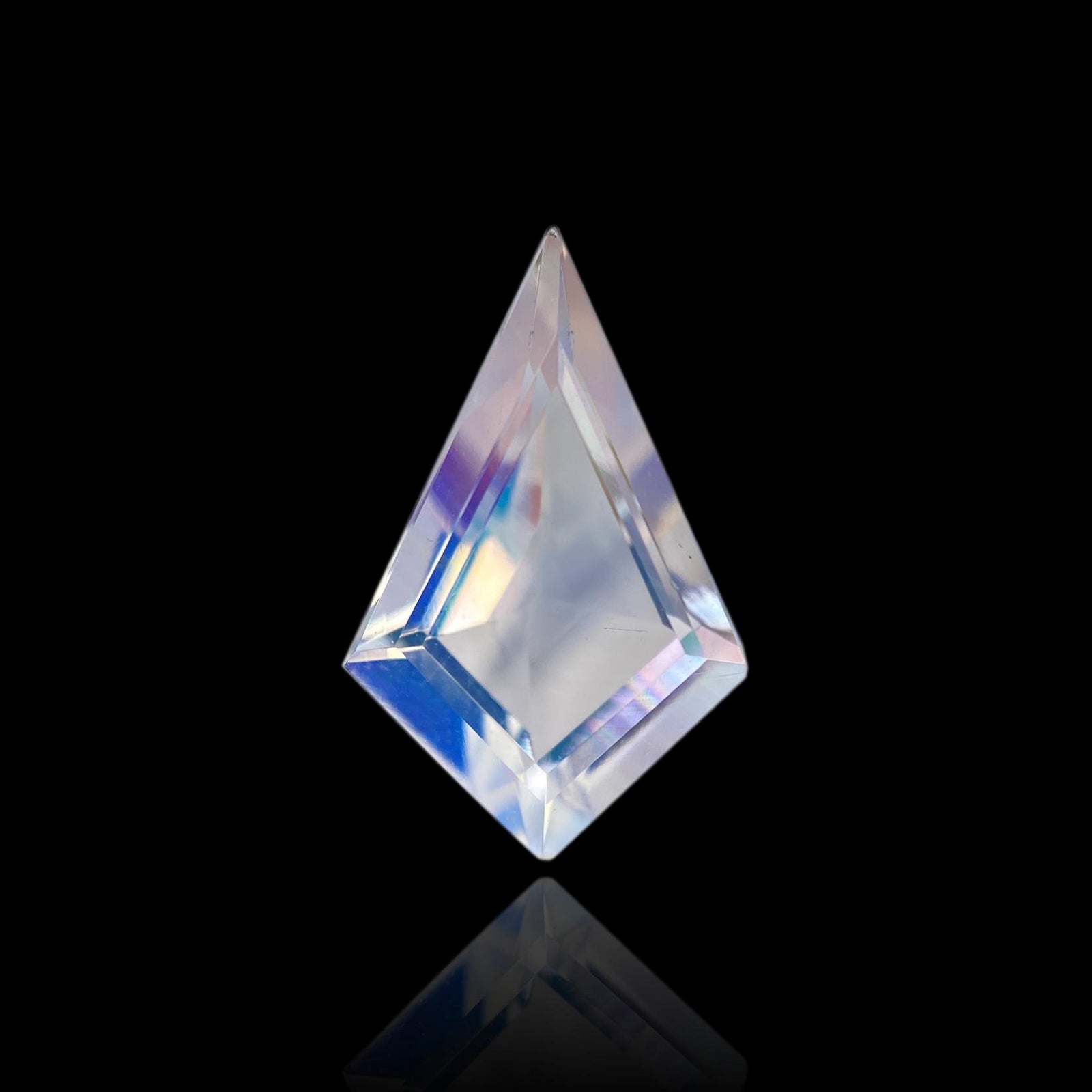 1.58ct |  Kite Shape Step Cut Moonstone - Modern Rustic Diamond