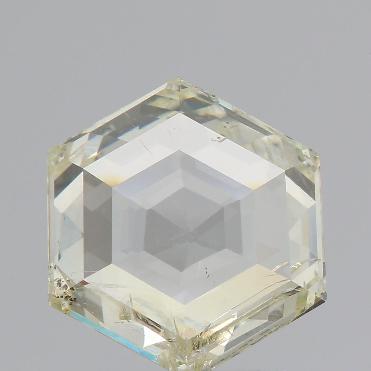 1.66ct | Light Color SI Hexagon Shape Rose Cut Diamond-Modern Rustic Diamond