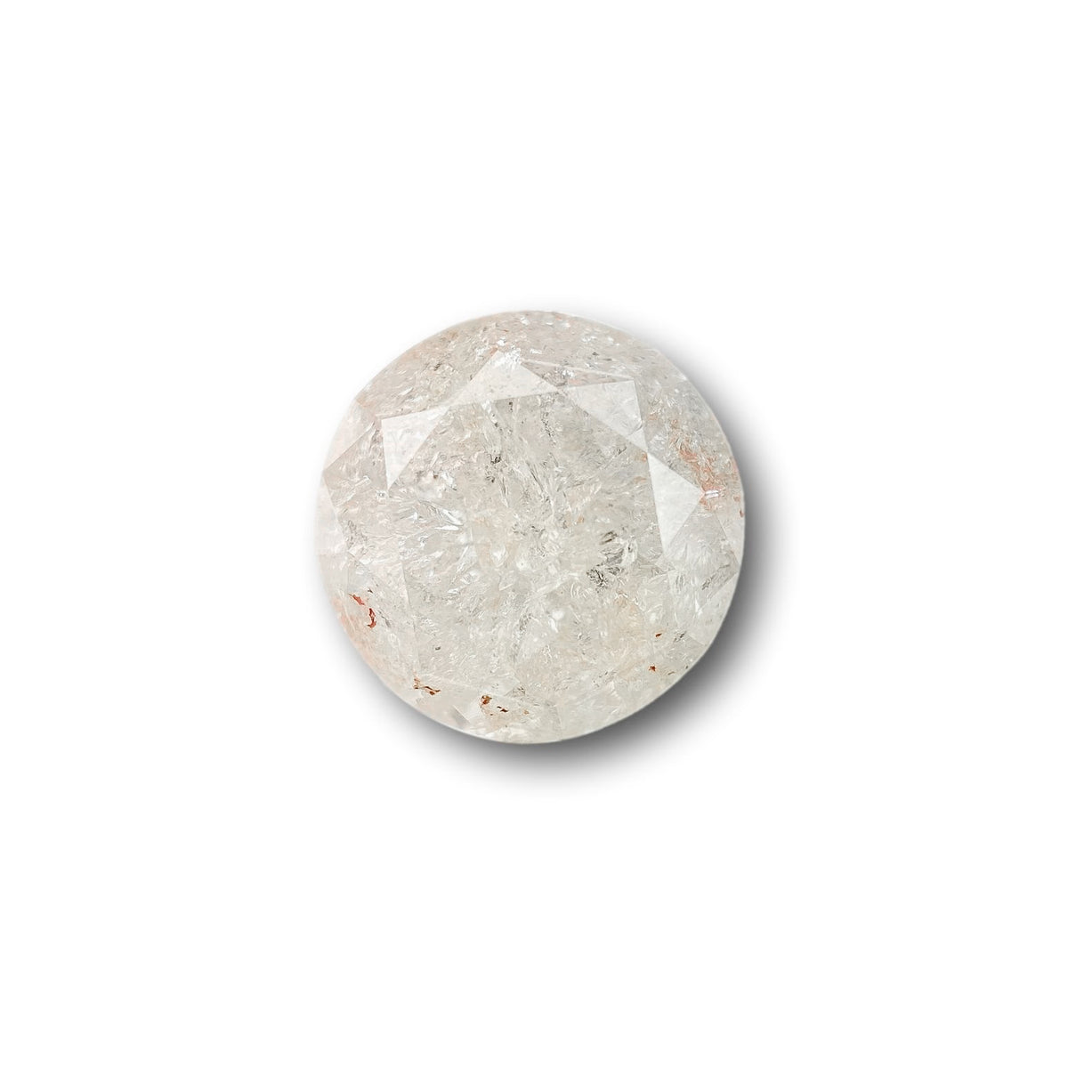2.56ct | Salt &amp; Pepper Round Shape Brilliant Cut Diamond - Modern Rustic Diamond