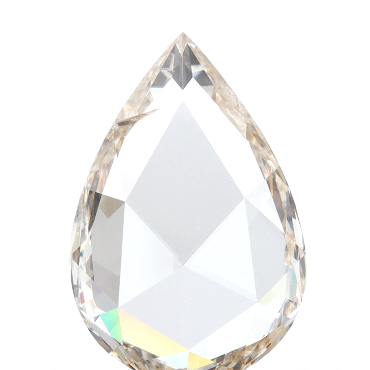1.29ct | Champagne VS Pear Shape Rose Cut Diamond - Modern Rustic Diamond