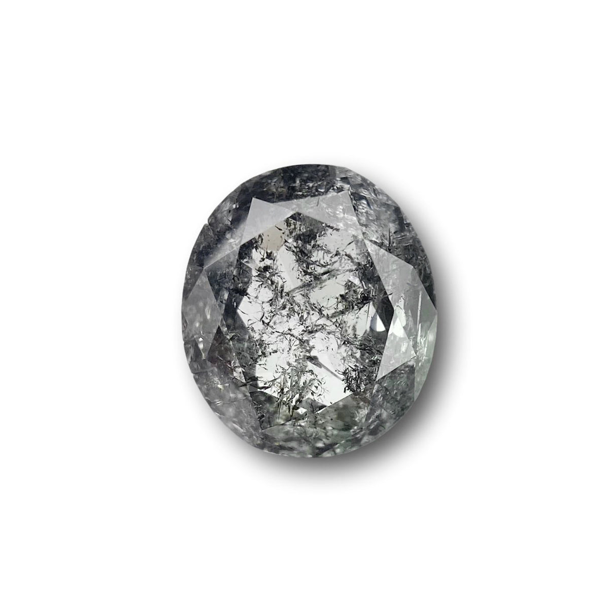 1.10ct | Salt &amp; Pepper Oval Shape Brilliant Cut Diamond - Modern Rustic Diamond